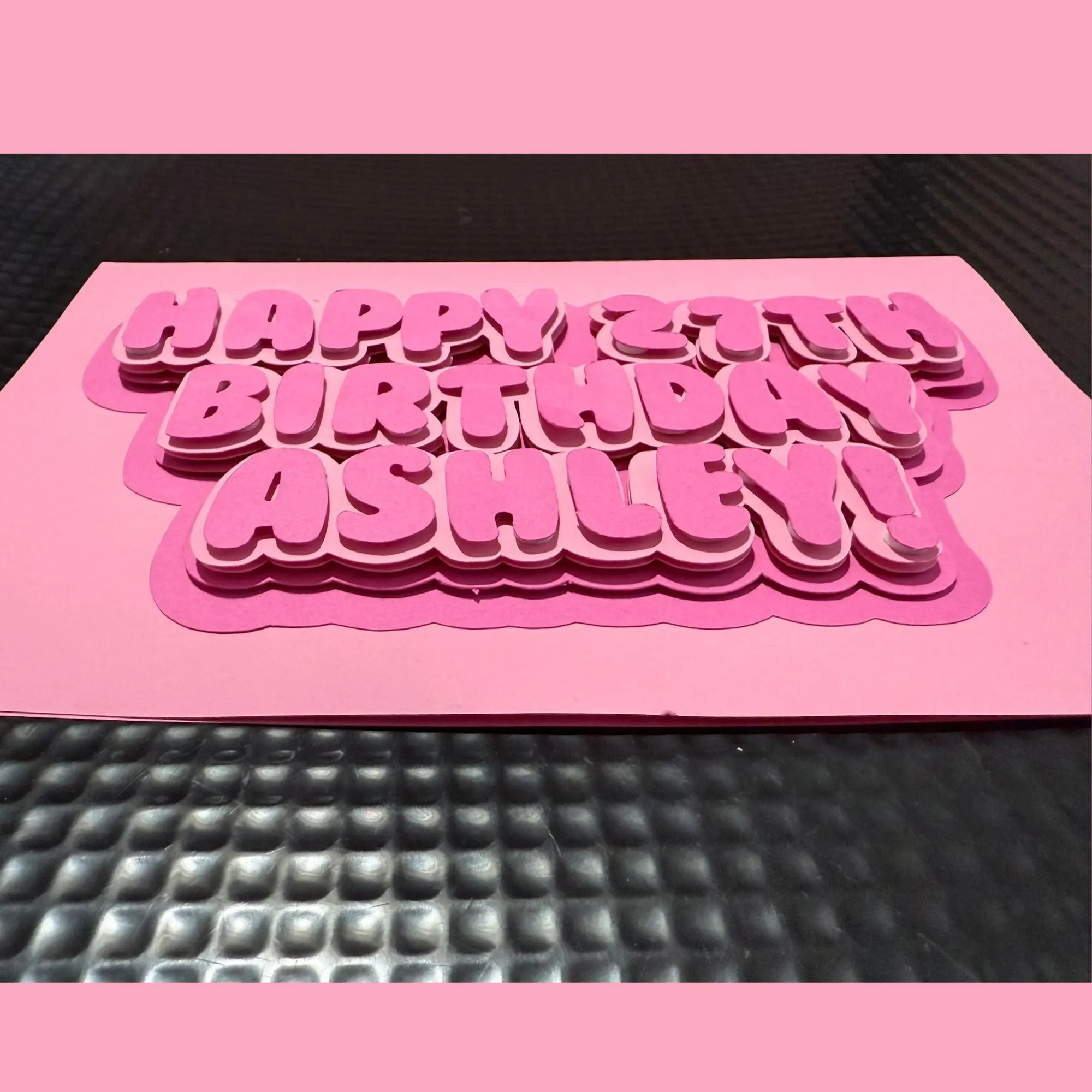 Personalized 3D Birthday Card: Custom Name, Handmade - image 2