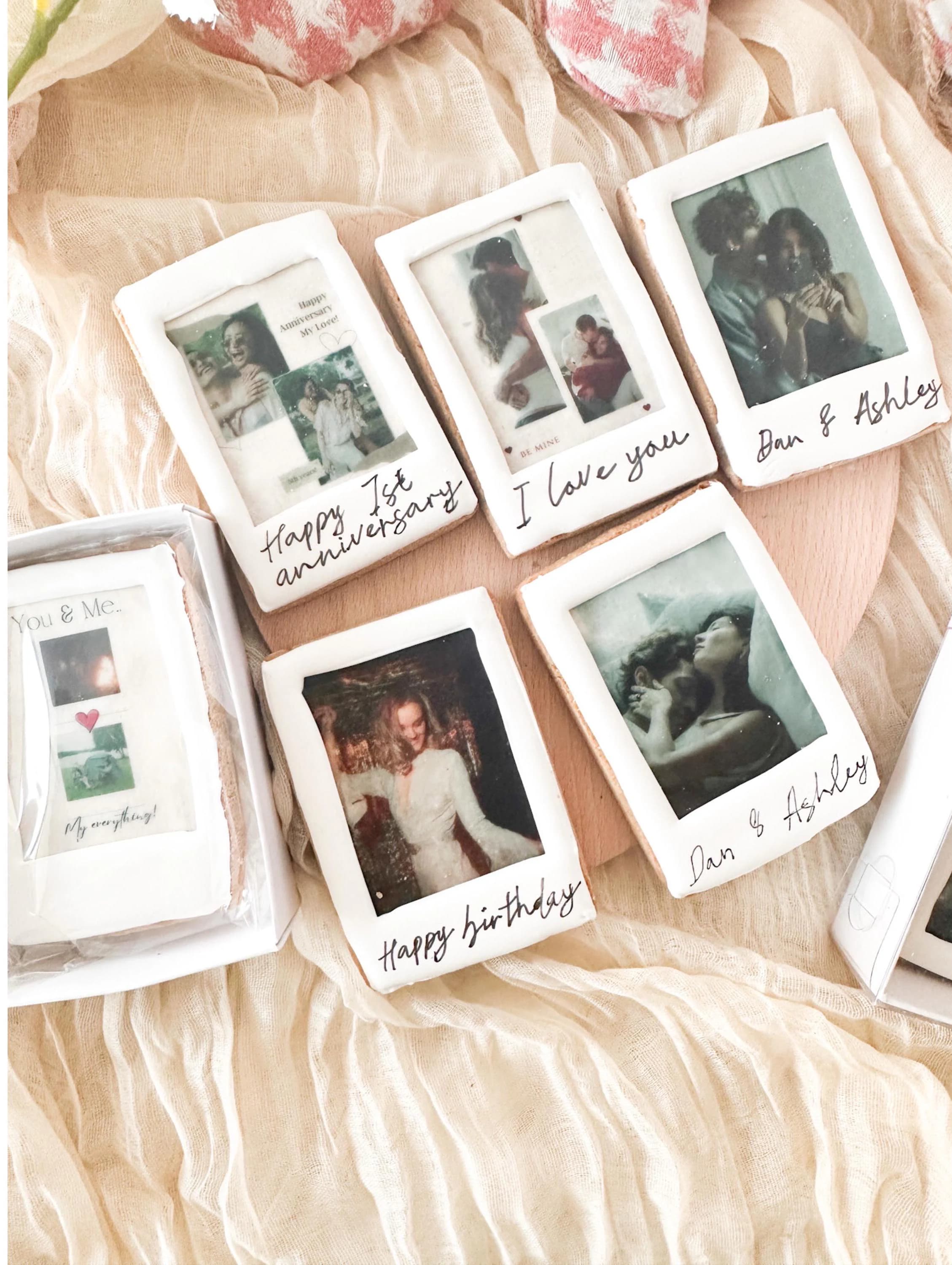 Personalized Photo Cookies: Edible Polaroid Gift Box