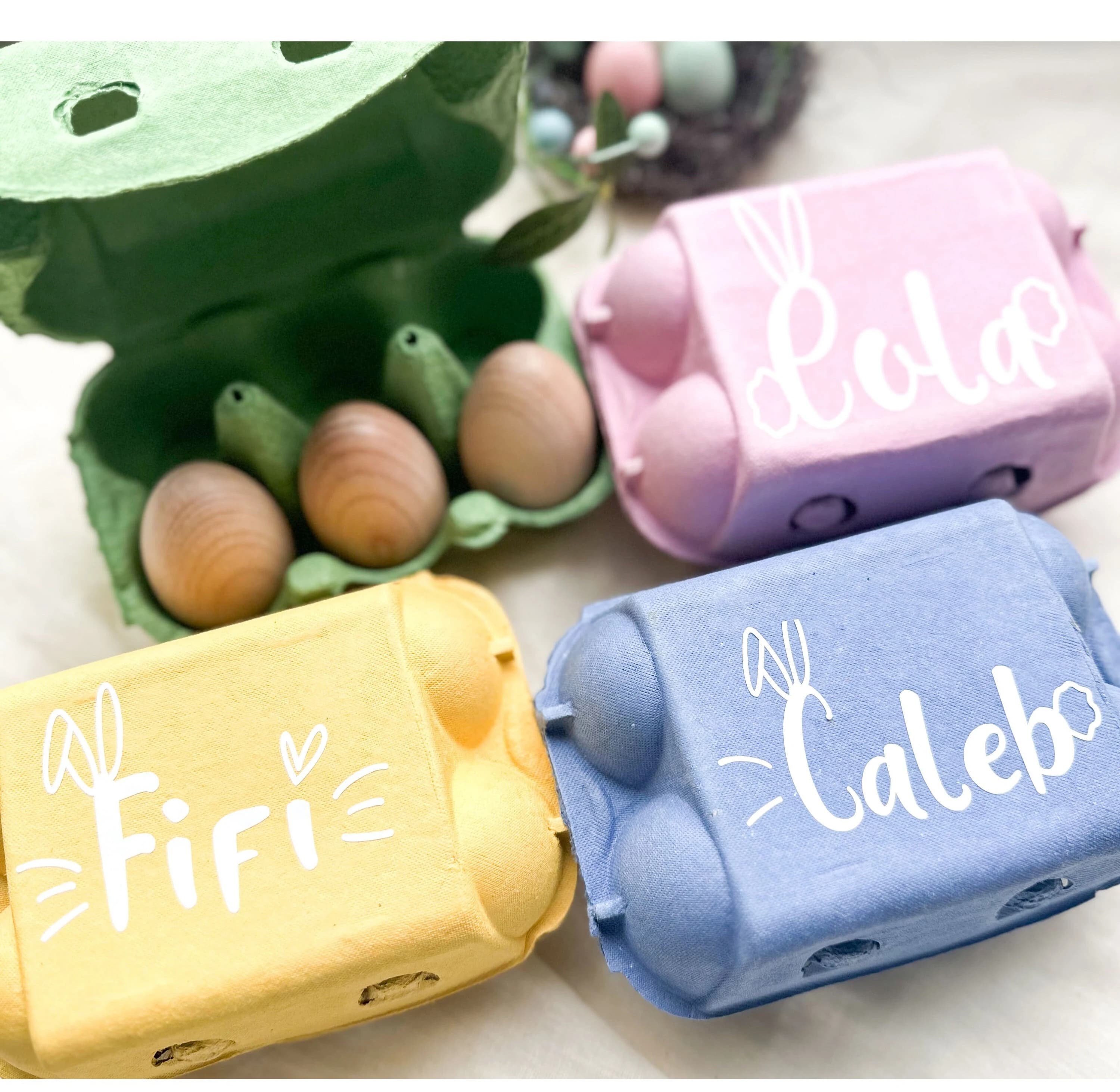 Personalized Easter Egg Box: Custom Name, Rattle Option