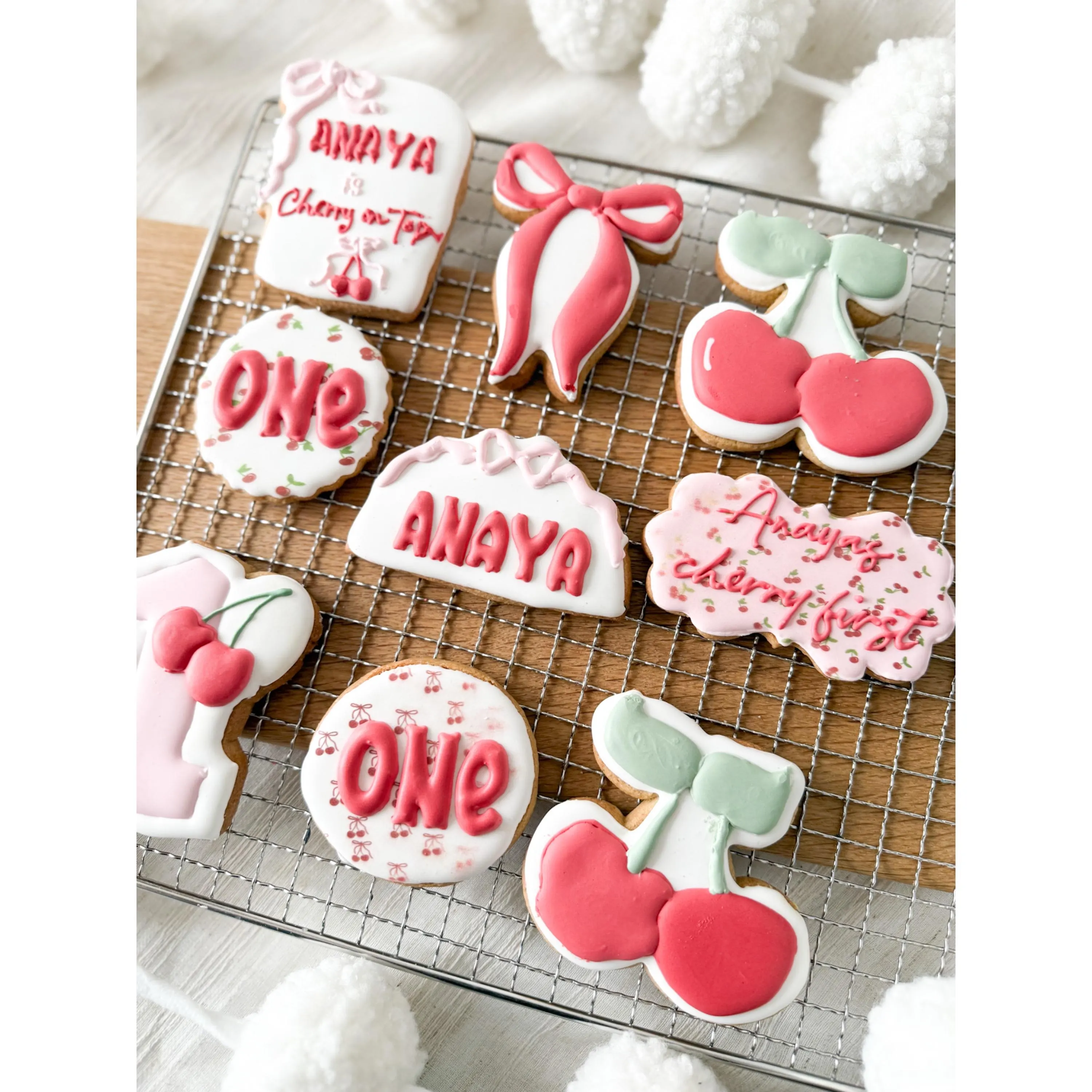 Cherry On Top Cookies, Bridal Shower, Birthday