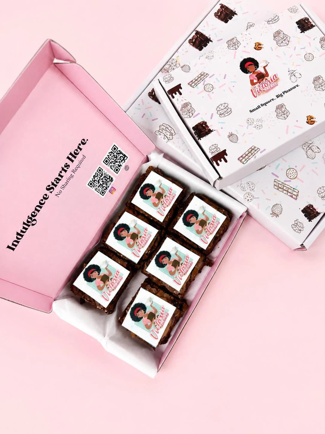 Branded Corporate Brownie Gift Box | Custom Logo Chocolate Brownies | Client Gifts | Employee Appreciation | Business Thank You Gift