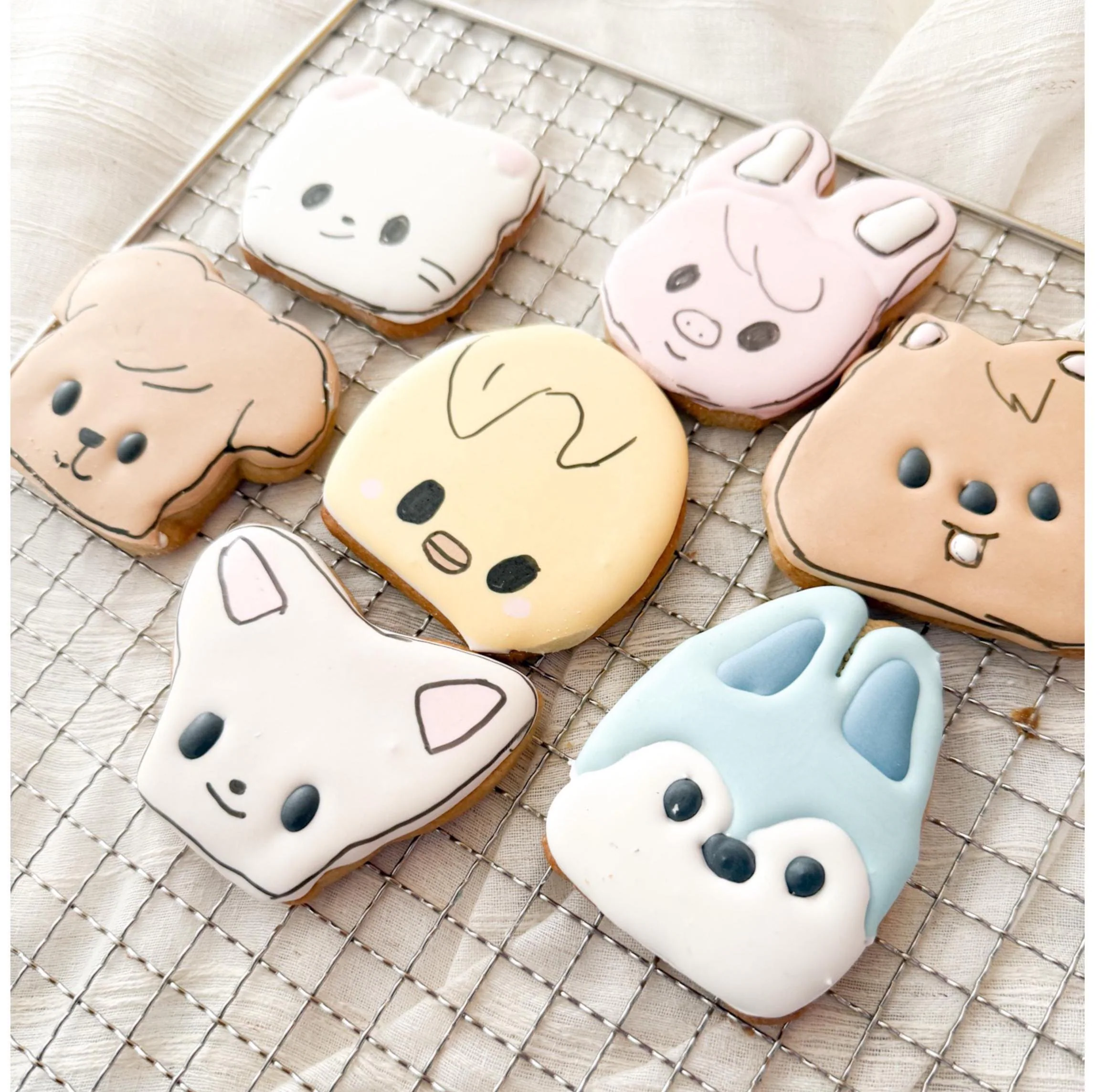 SKZOO Inspired K-Pop Cookies | Stray Kids Character Cookies | Pastel Decorated Biscuits | Fan Gift Box | Vanilla Brown Sugar Cookies UK