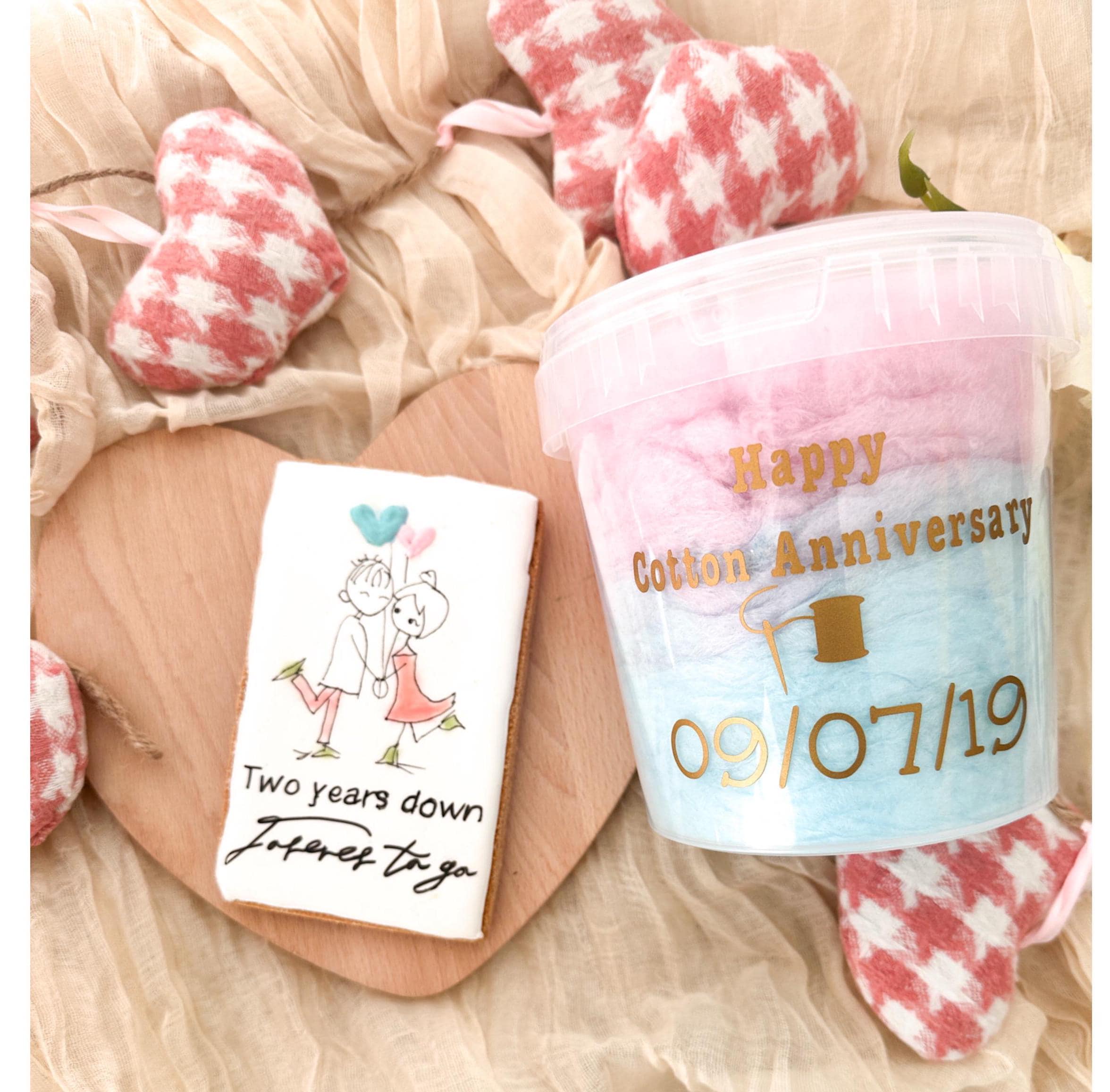 2nd Anniversary gift / cotton anniversary gift /gift for her/anniversary gift for couple/ anniversary gift for him/
