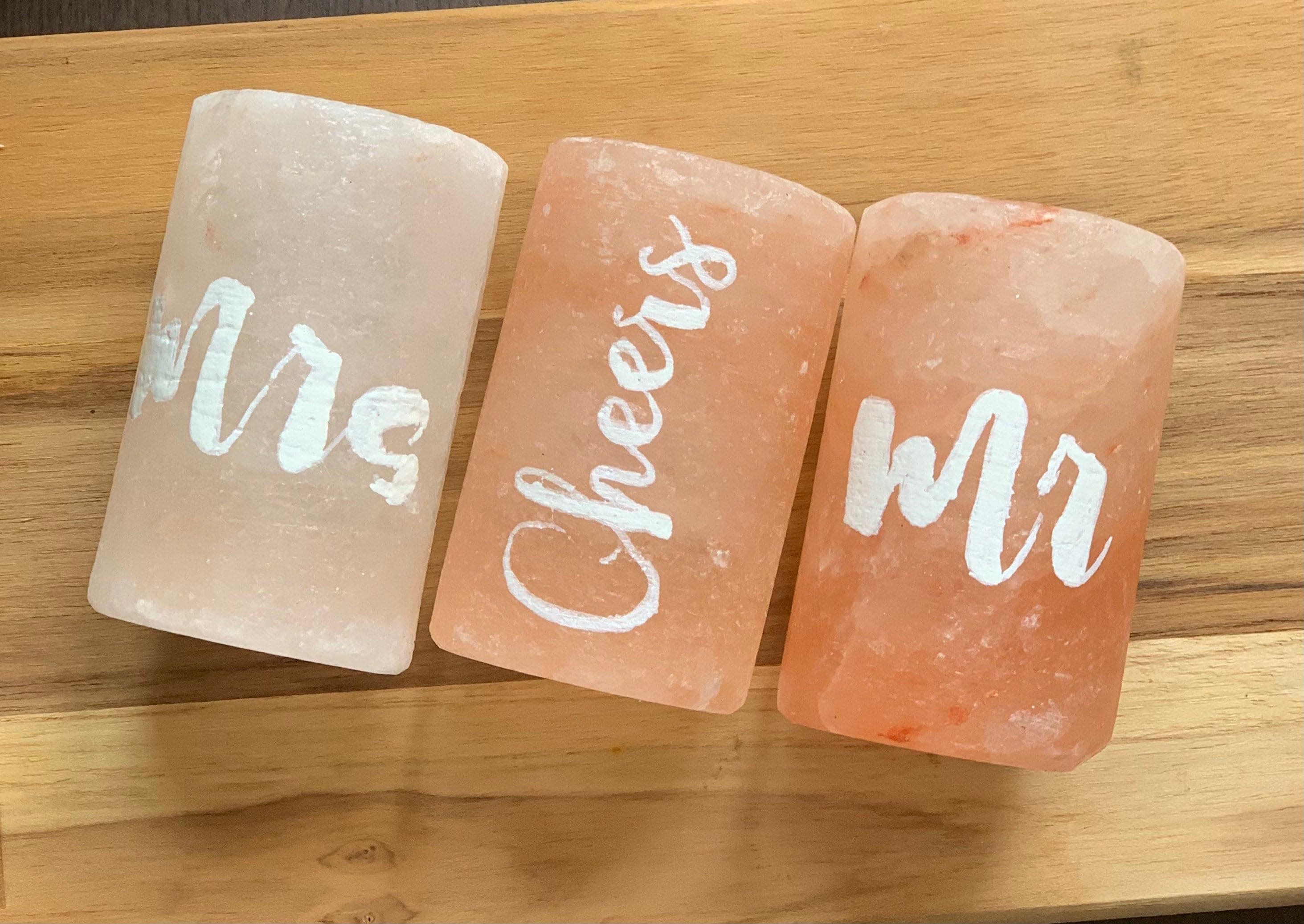 Personalized Himalayan Salt Shot Glasses: Tequila Barware Gift