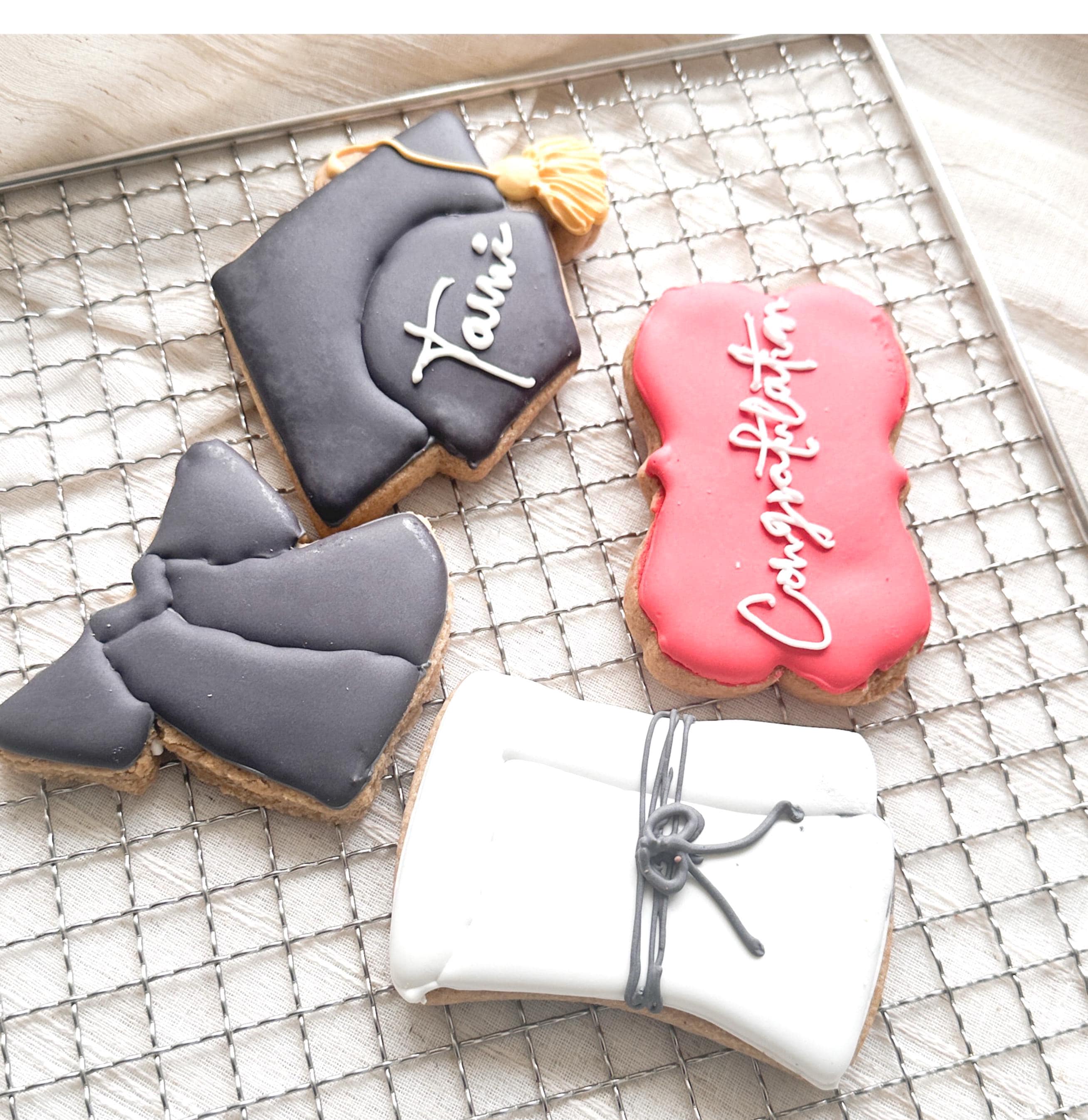 Graduation Cookies Gift Box: Class of 2026, Vanilla or Chocolate
