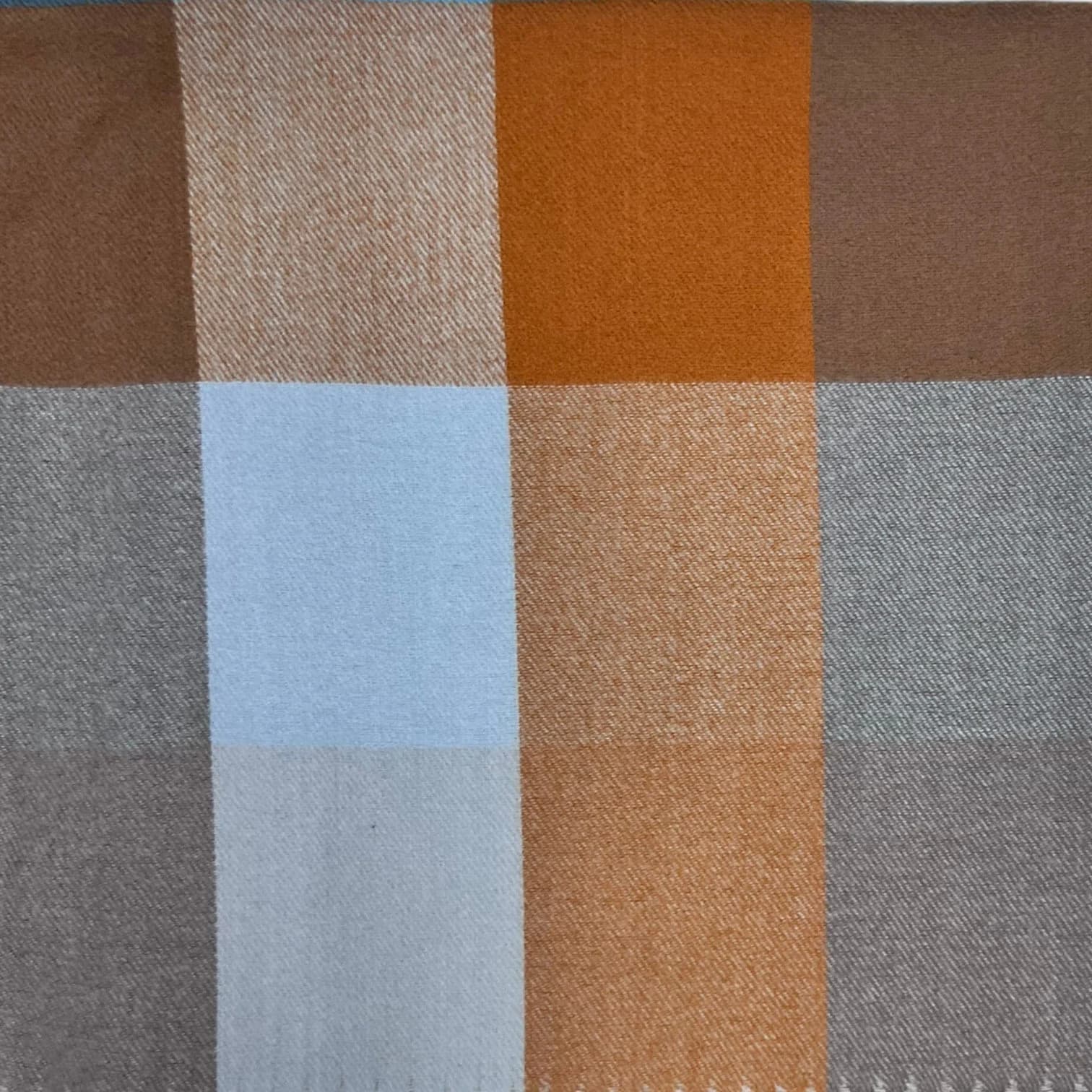 Wool Blend Winter Scarf: Colorful Plaid Tassel Scarf - image 5