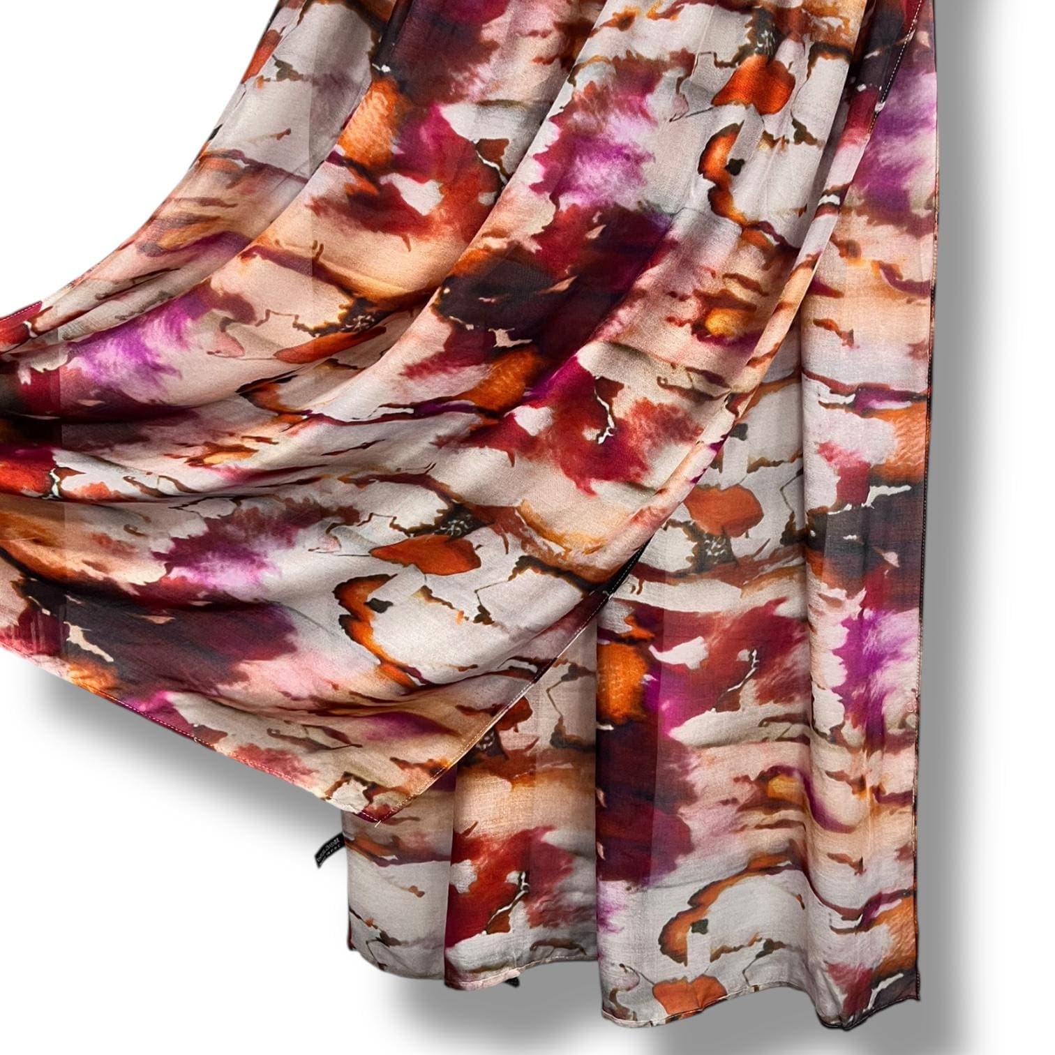 Watercolour floral Hijab print Modal - image 3