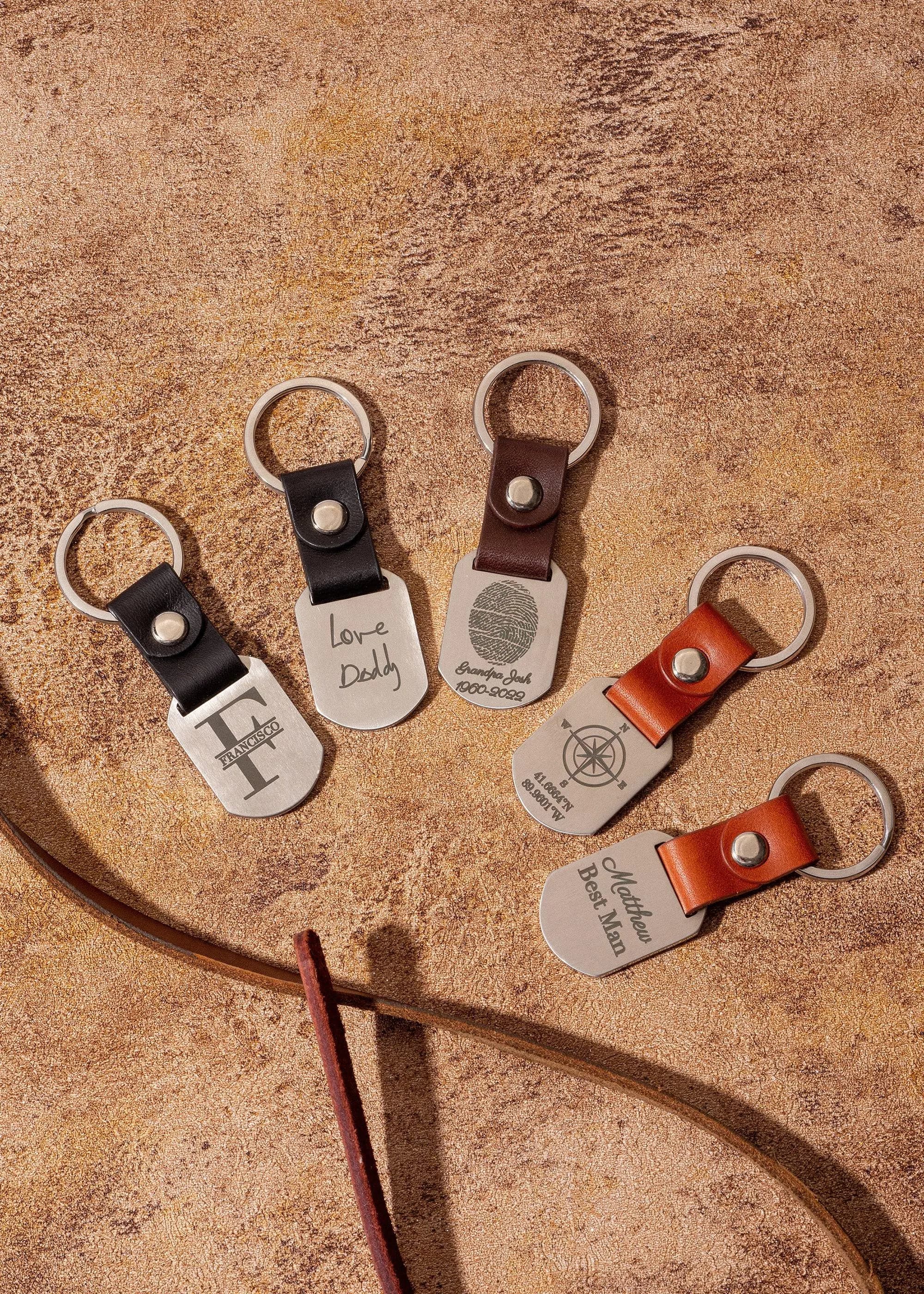 Personalized Fingerprint Dog Tag Keychain by TSK Silver | Custom Handwriting | Valentine Gifts - image 5