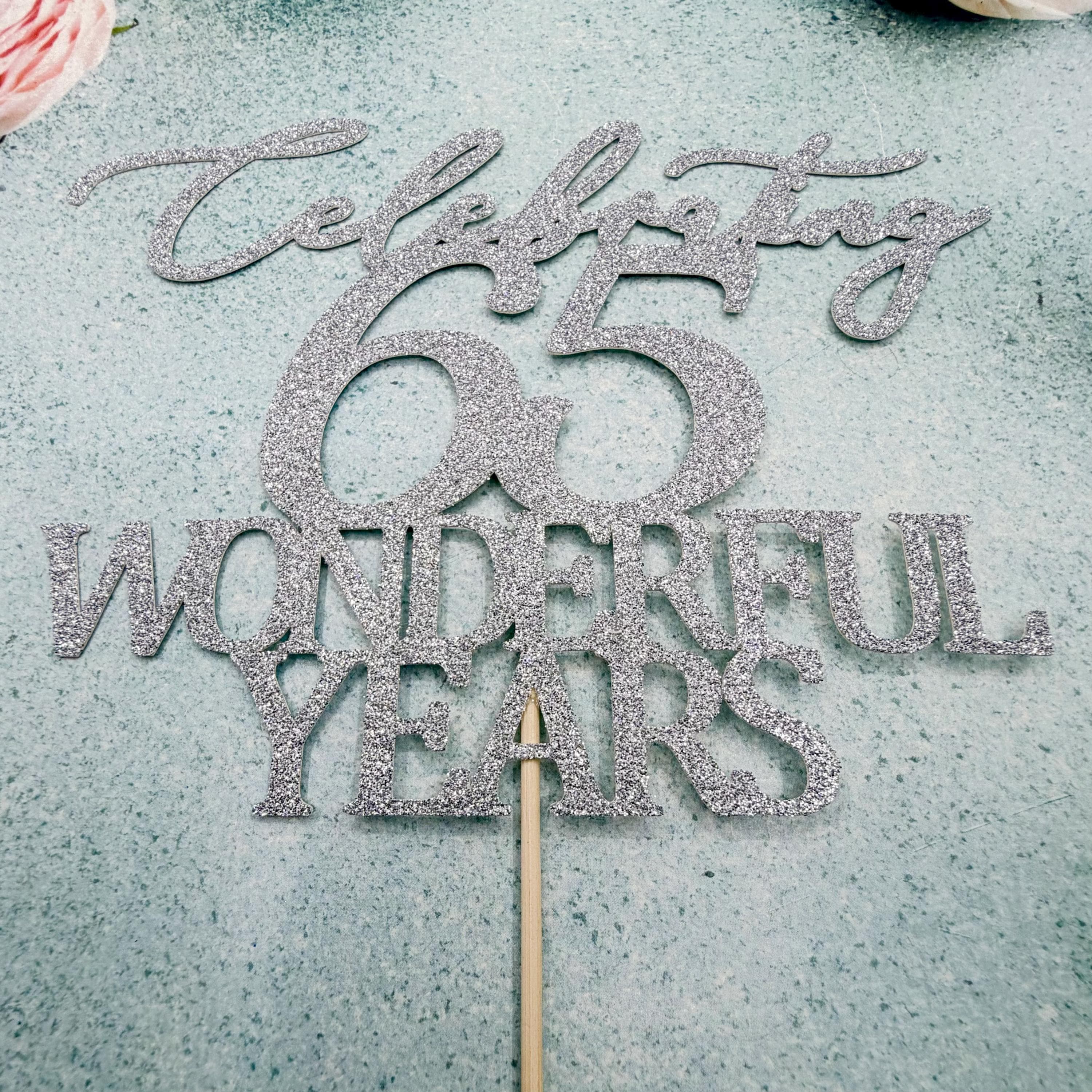 65th Sapphire Wedding Anniversary Cake Topper - image 4