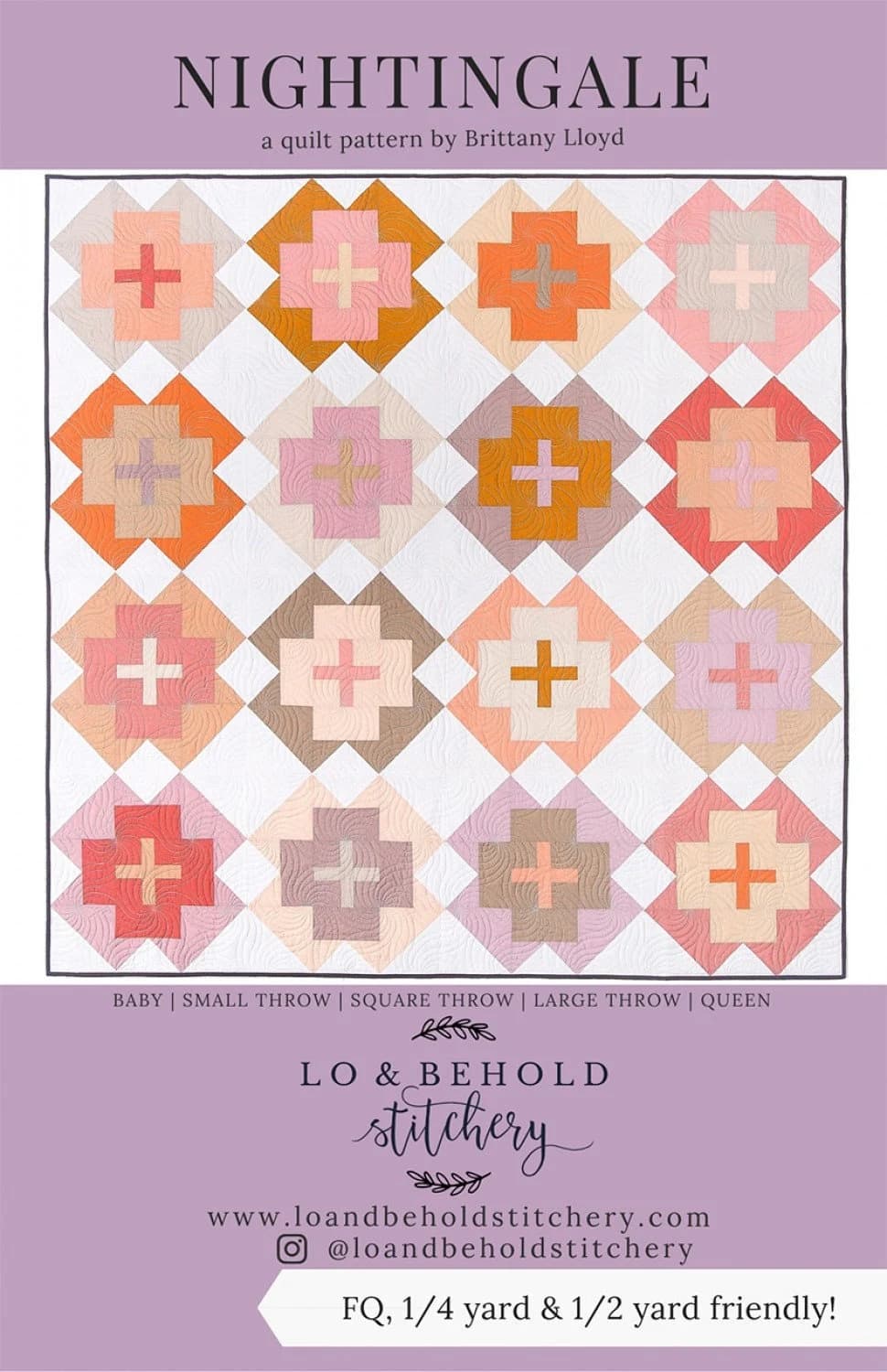 Nightingale Quilt Pattern by Lo & Behold Stitchery - Fat Quarter, Quarter Yard, and Half Yard Friendly - Multiple Sizes - Pattern ONLY - image 3
