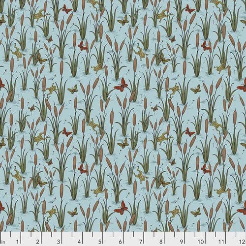 Cat Tales by Rachel Hauer for FreeSpirit - Cat Tails AQUIFER - PWRH010.AQUIFER - Half Yard Increments - image 2