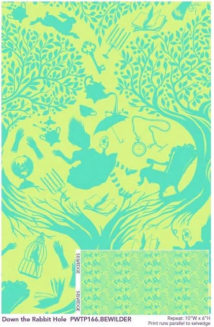 Curiouser and Curiouser by Tula Pink for FreeSpirit - Down the Rabbit Hole - PWTP166.BEWILDER - Half Yard Increments - image 3