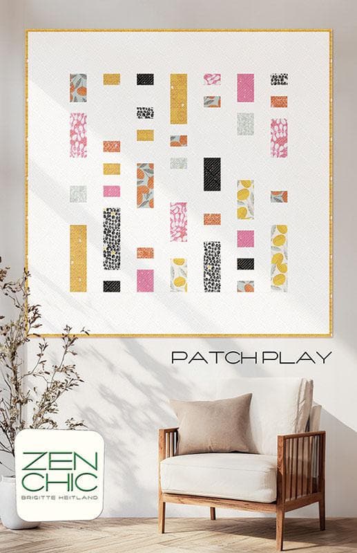 Patch Play Quilt Pattern by Brigitte Heitland from Zen Chic - Beginner Friendly - Makes 55" x 55" Finished Quilt - Pattern ONLY - ZCPTQP - image 3