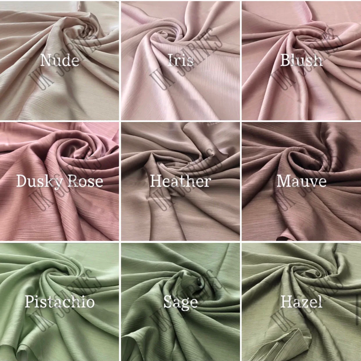 Luxury Premium Crinkle Soft Lush Silk Scarf Hijab Elegant Plain Wrap Stripe Satin Luxe - image 4