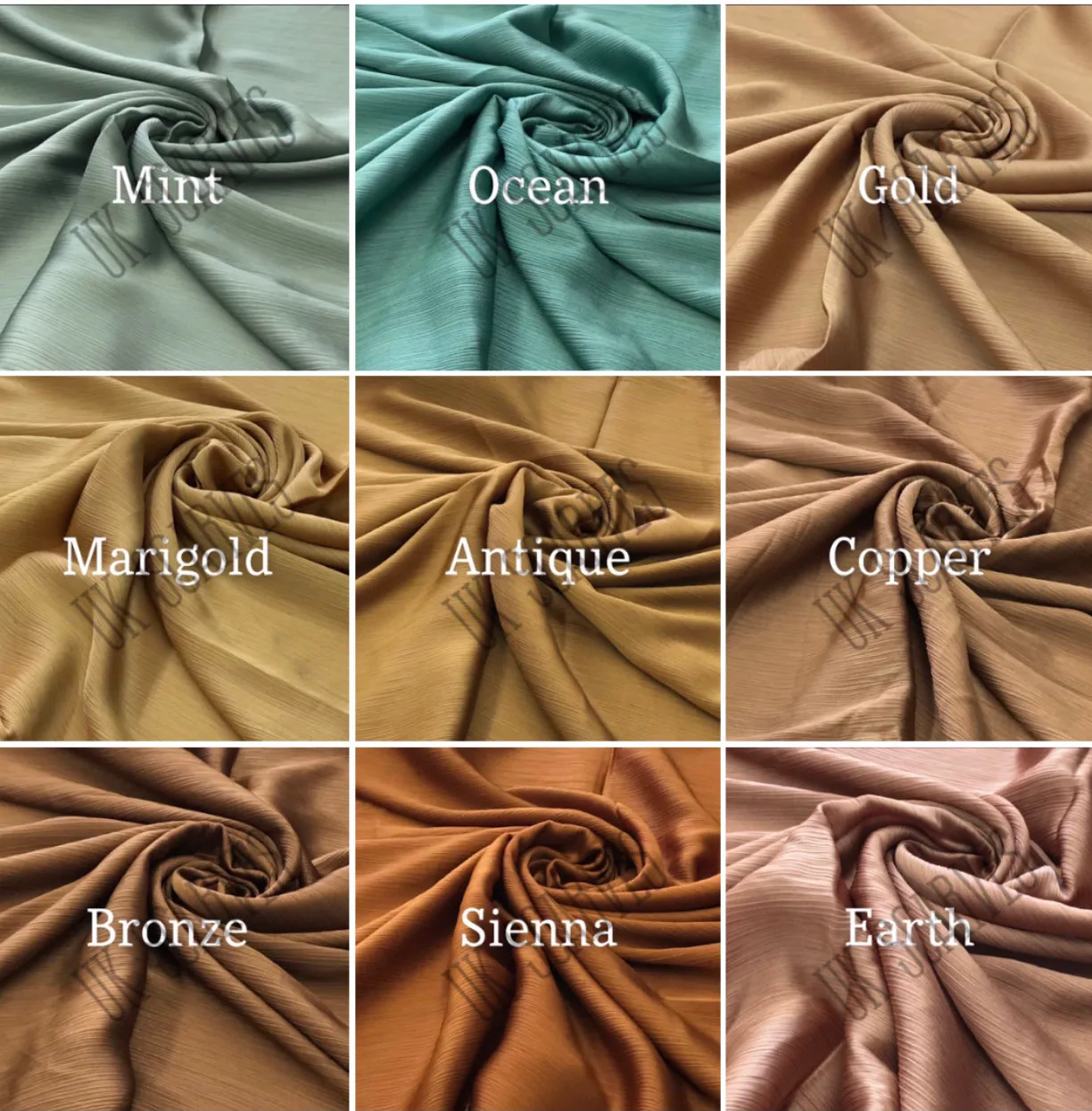Luxury Premium Crinkle Soft Lush Silk Scarf Hijab Elegant Plain Wrap Stripe Satin Luxe - image 3