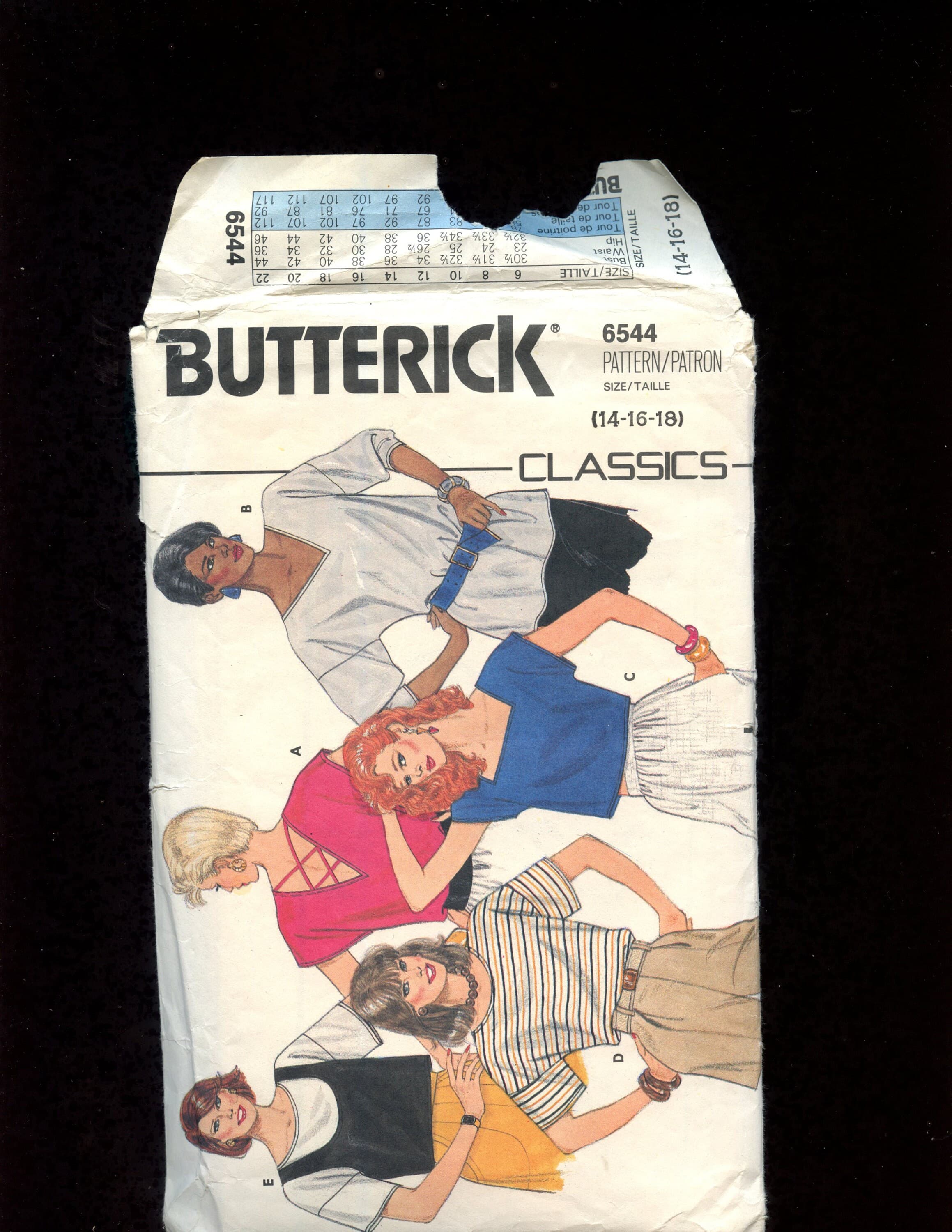 Pullover Top /Crisscross Top/Butterick Classics Pattern 6544/Sizes 14-16-18 - image 4