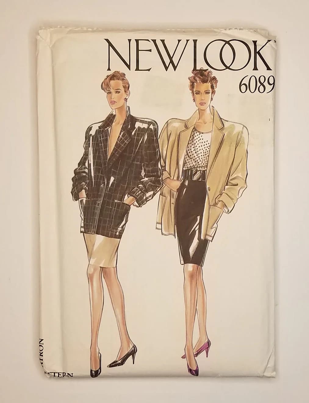 New Look Jacket with Shoulder Pads/Pattern 6089/Jacket & Skirt/Sizes 8-10-12-14-16-18/UNCUT/FF - image 3