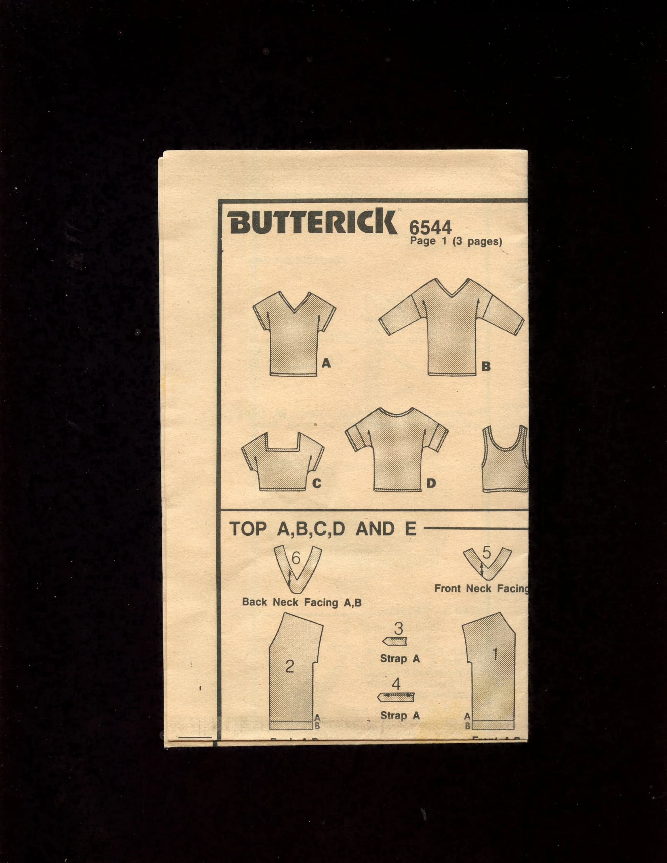 Pullover Top /Crisscross Top/Butterick Classics Pattern 6544/Sizes 14-16-18 - image 5