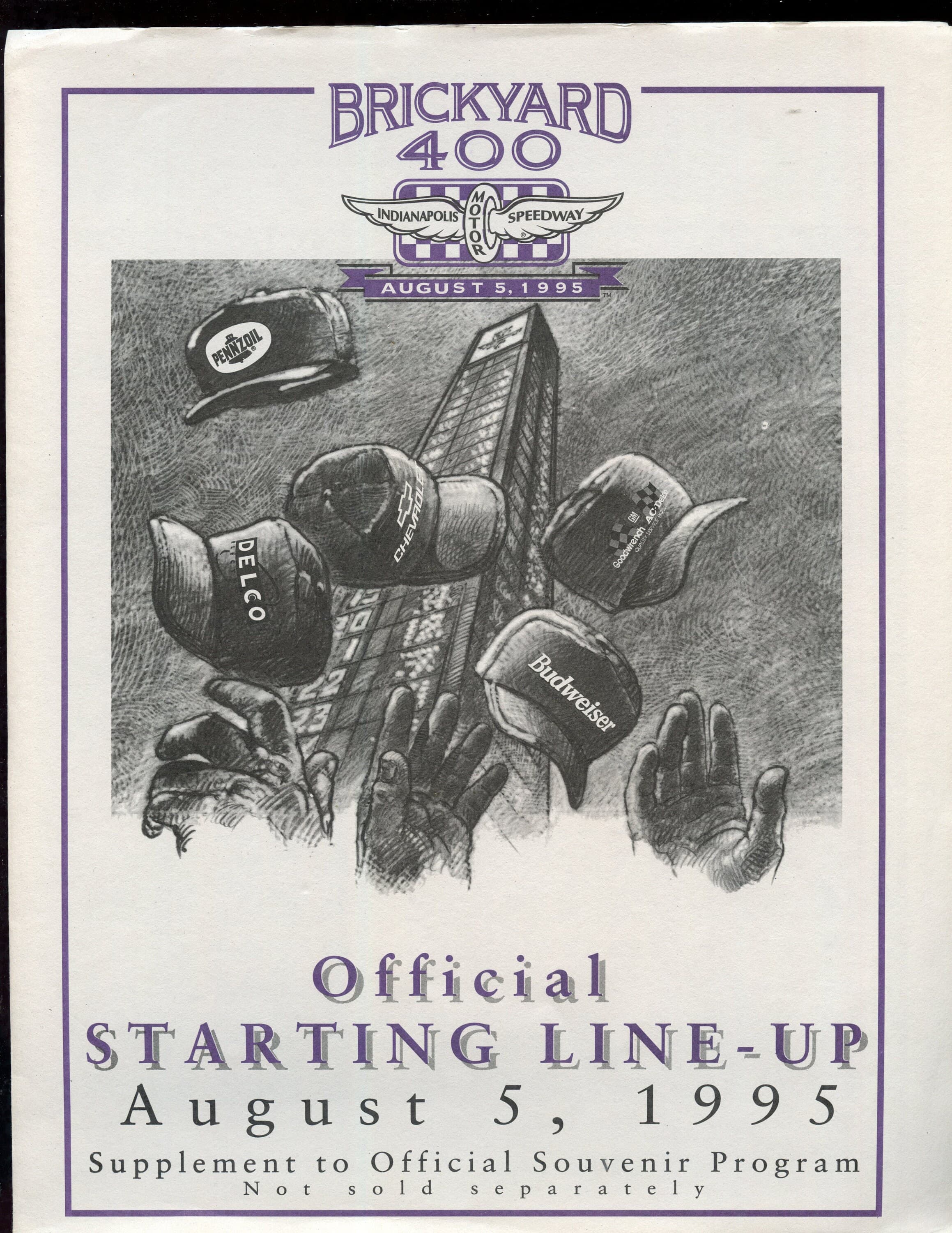 MINT/Brickyard 400 Race Souvenir Program August 5, 1995/Auto Racing/Collectible - image 5