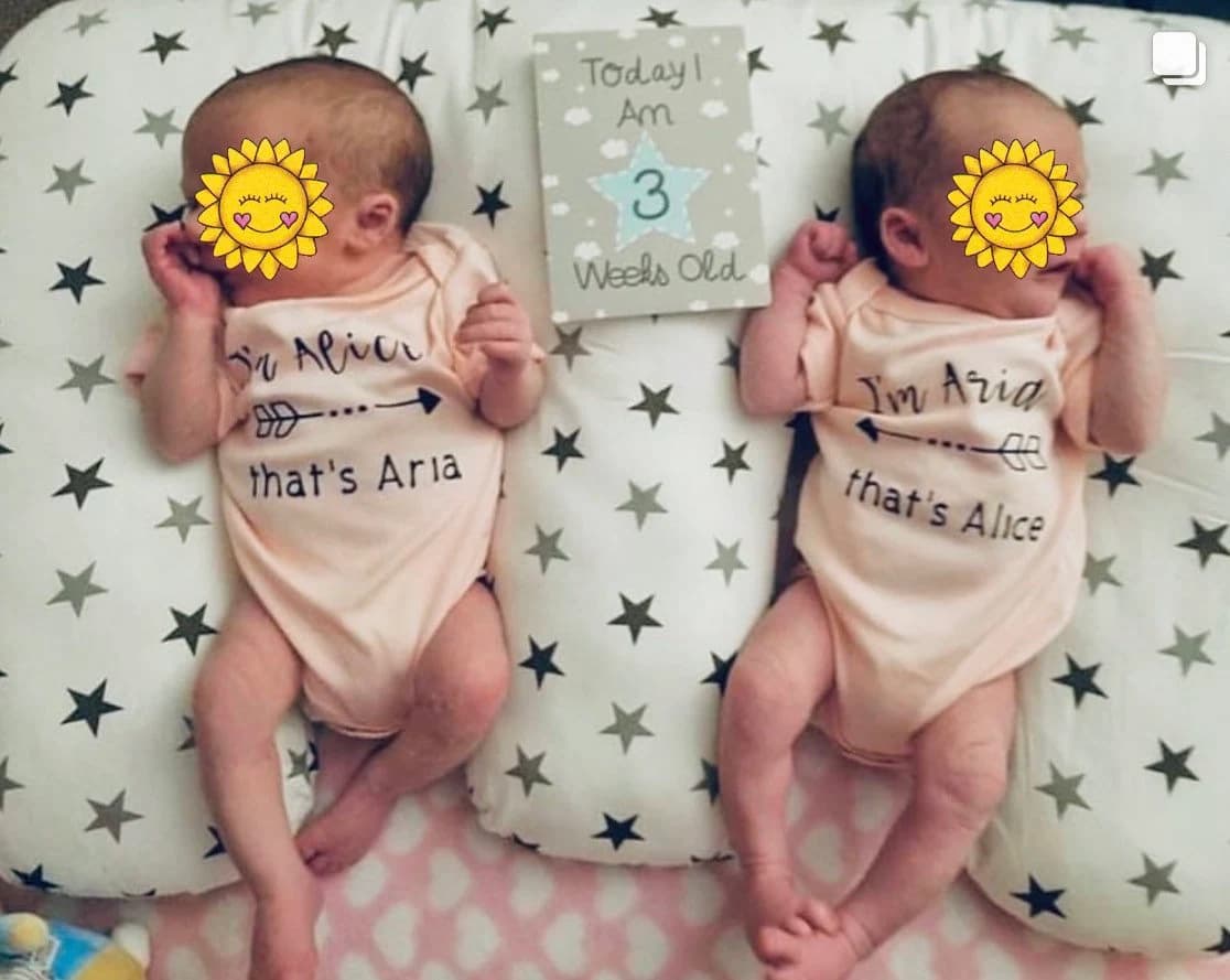 Twin Baby Gifts | Twin Baby Girls | Twins Baby Onesies | Double Baby Gifts | Twin Boys | Personalised Premie | Boy Girl Twin Outfits | - image 3