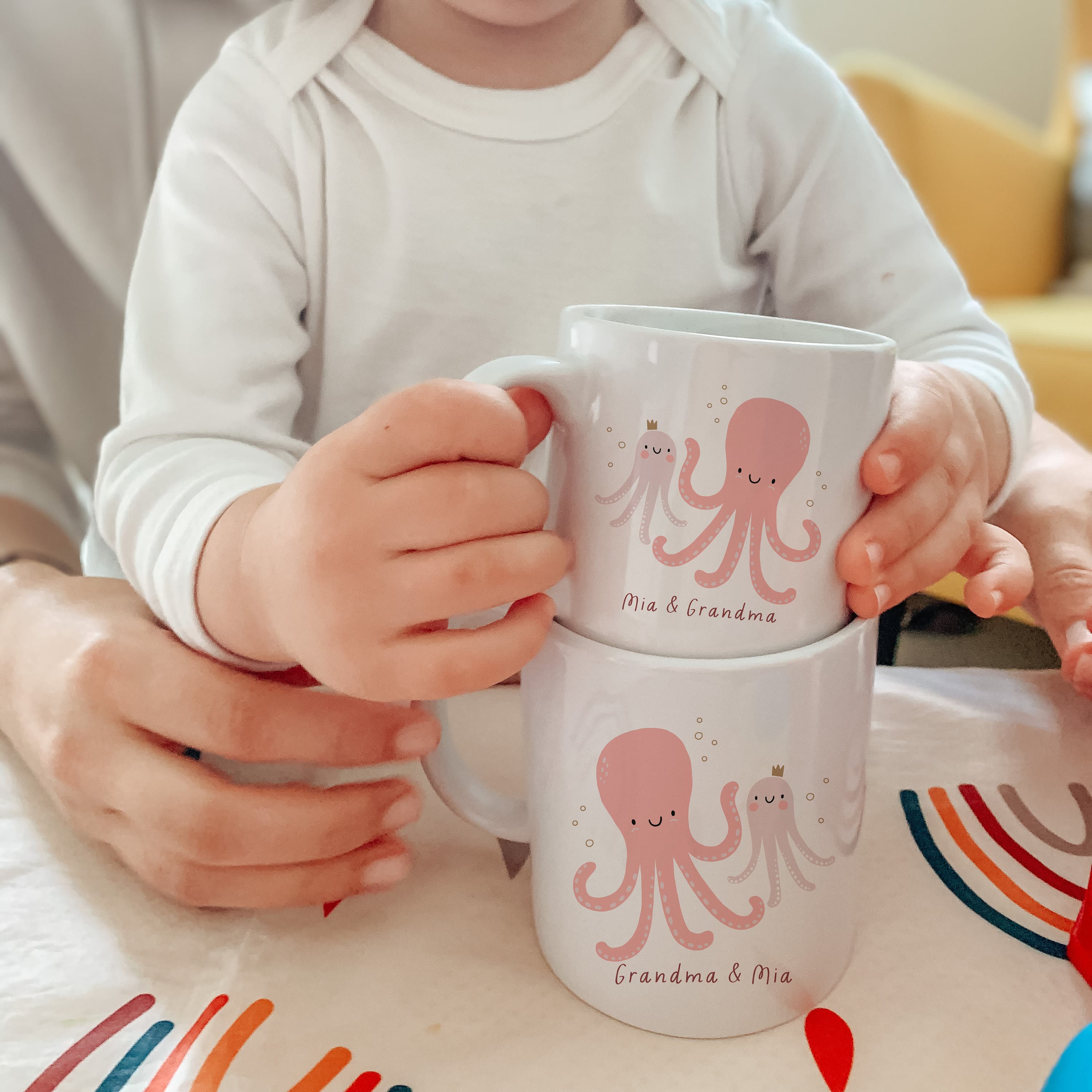 Personalised Matching Family Mug / Funny Mummy and Baby Cute Mini Universe Fruits / Mama and Me Matching gift / Mum Toddler Children Present - image 4