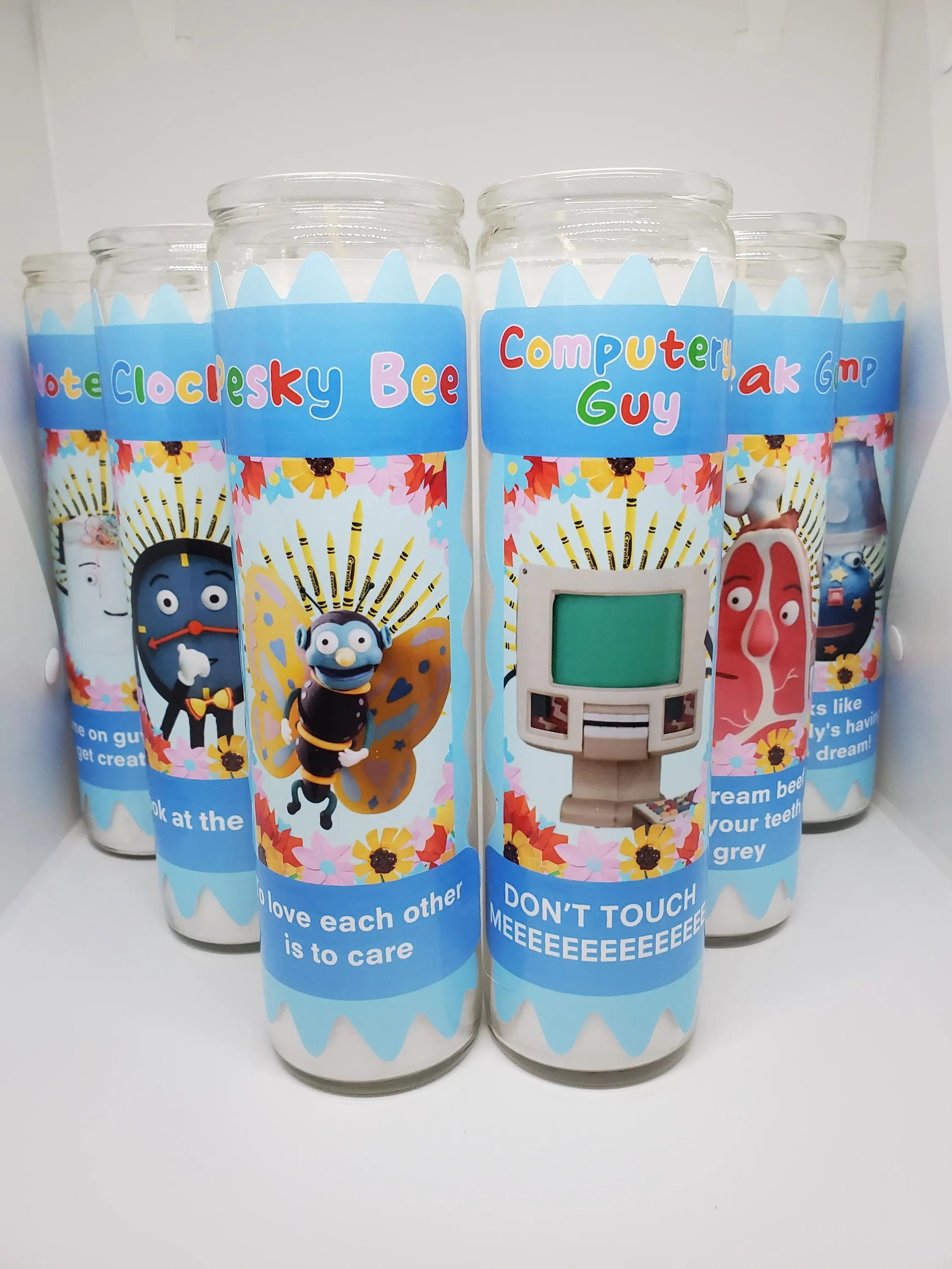 Don't Hug Me I'm Scared// DHMIS// Teachers// Notepad// Clock// Pesky Bee// Computer// Steak Guy// Lamp// Fandles// Fandom Devotion// Candles - image 3