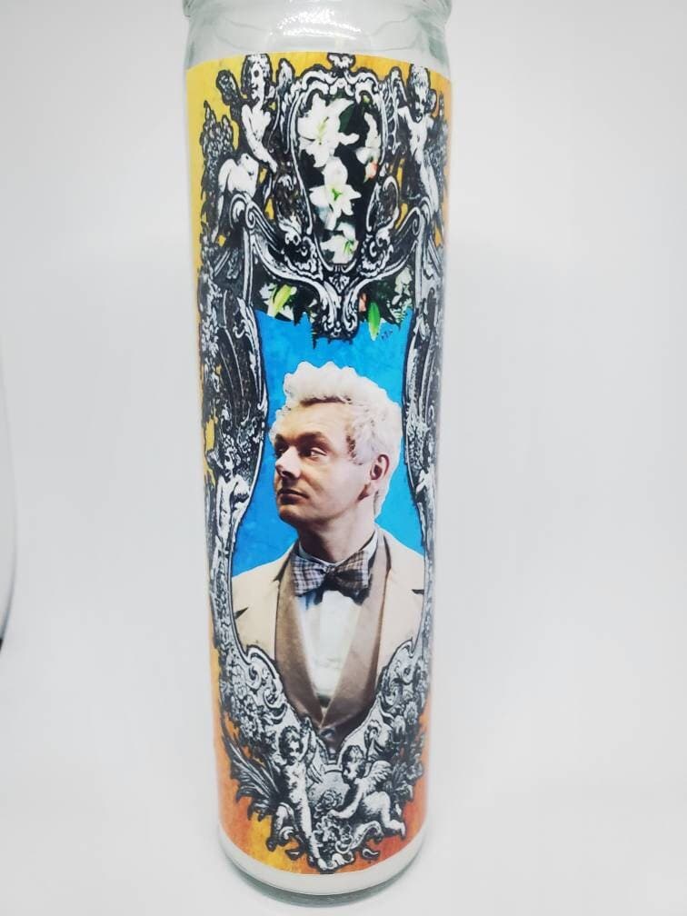 Good Omens Inspired// Crowley// Aziraphale// Neil Gaiman// Terry Pratchett// Fandom Devotion// Saint Candles// Fandles - image 3