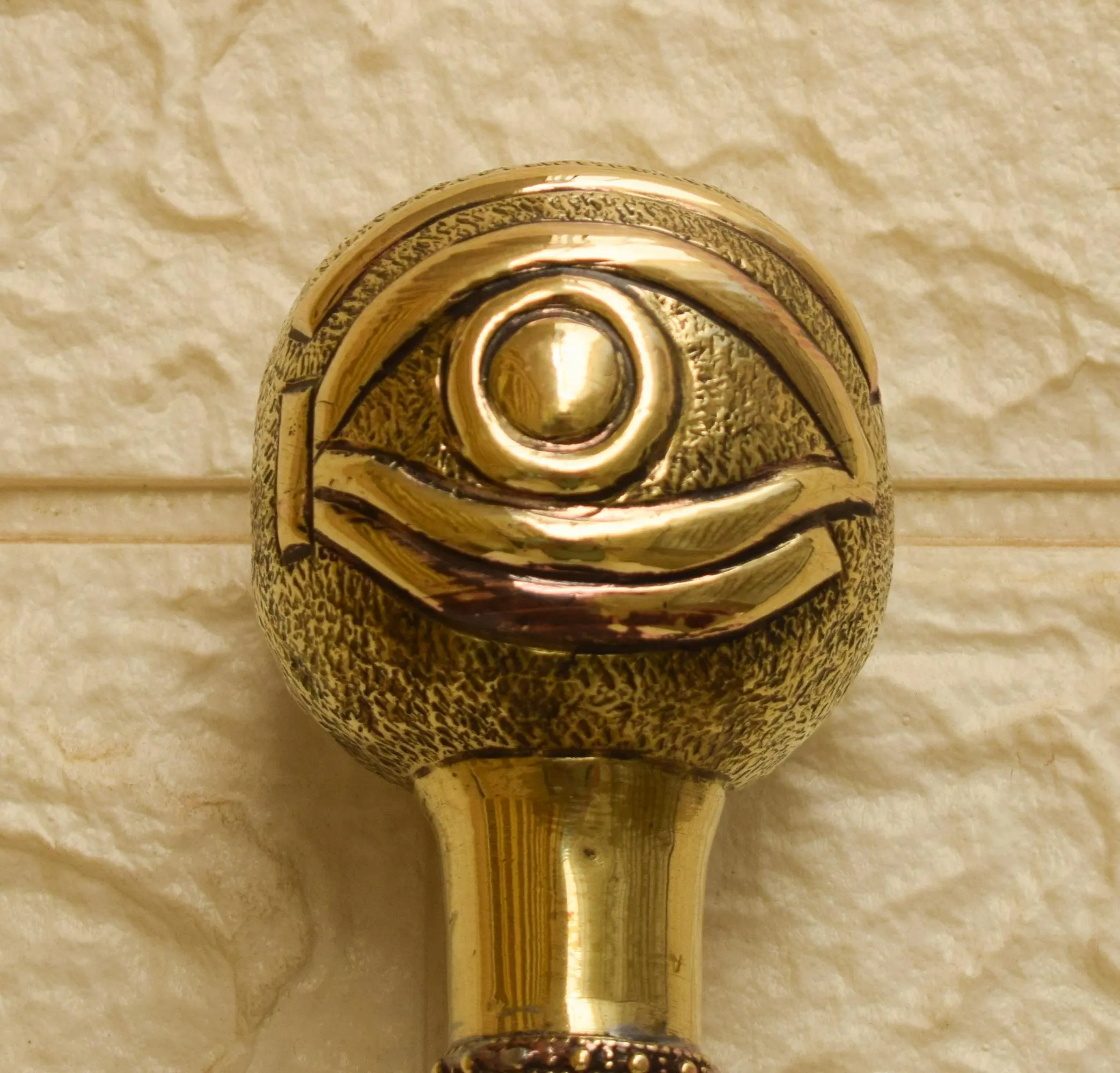 Personalized Egyptian Hieroglyphic Walking Cane | Eye of Horus Brass Cane, Gift for Dad - image 4