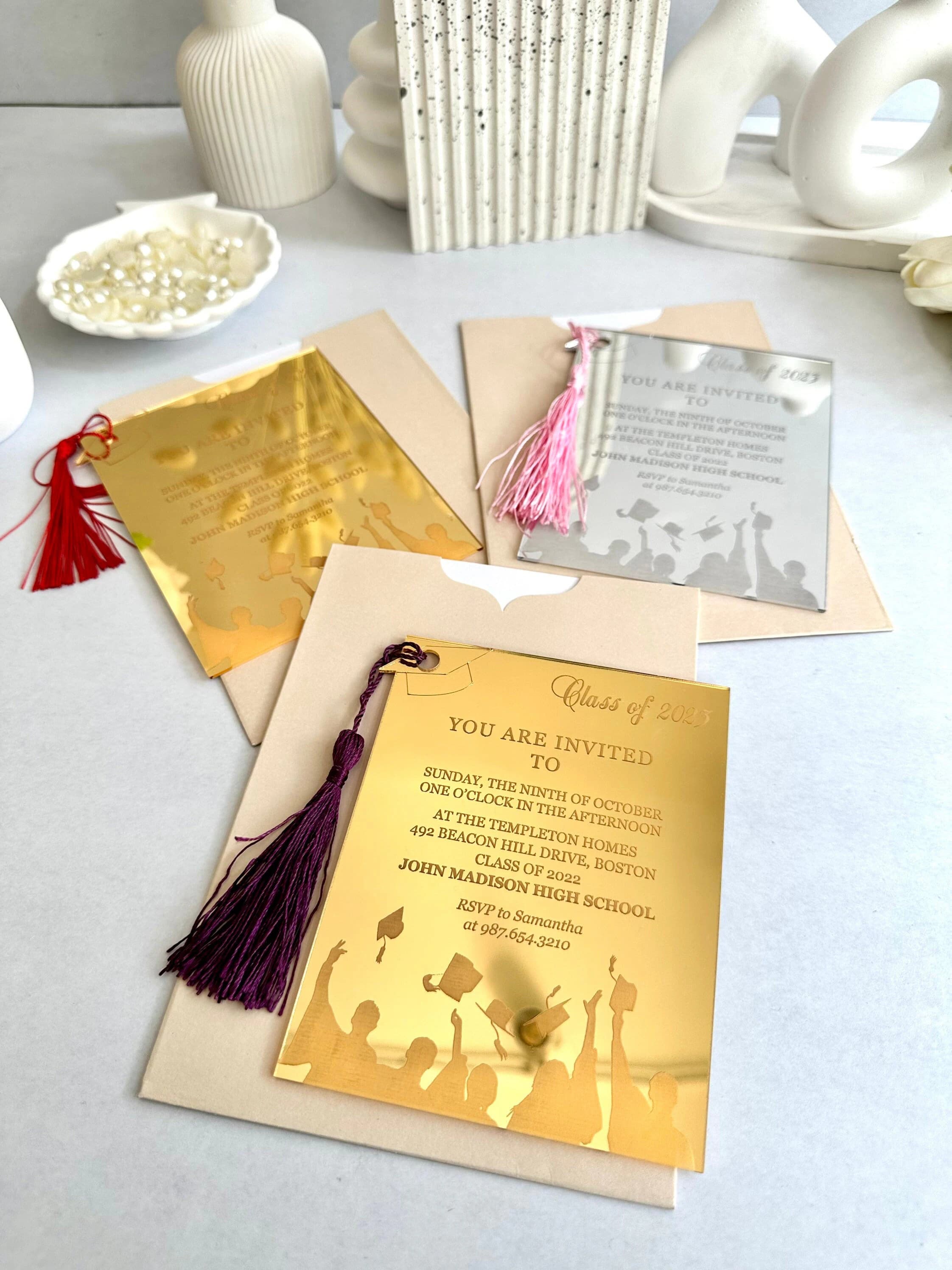Graduation Invitation, Graduation Anouncement, Graduation Cap, Class of 2024 Invite, Prom Gift, Graduation Gift for Her, College Grad Card