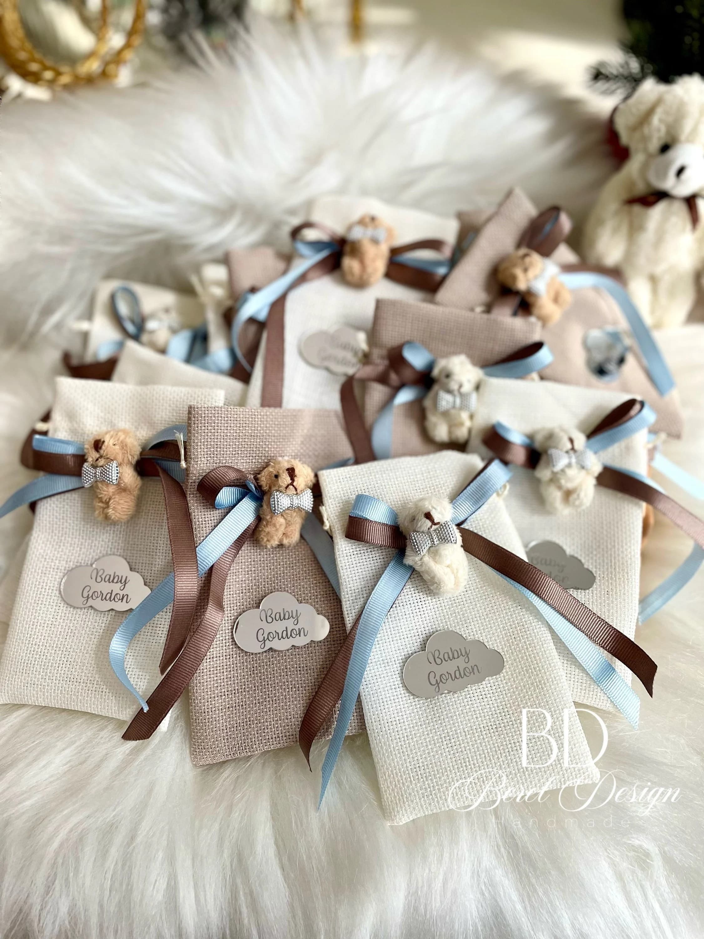 Teddy Bear Party Baby Shower Gifts, Personalized Gifts, Gift Bags, Birthday Favors, Gender Reveal Party Favors, Birth Anouncement Gifts