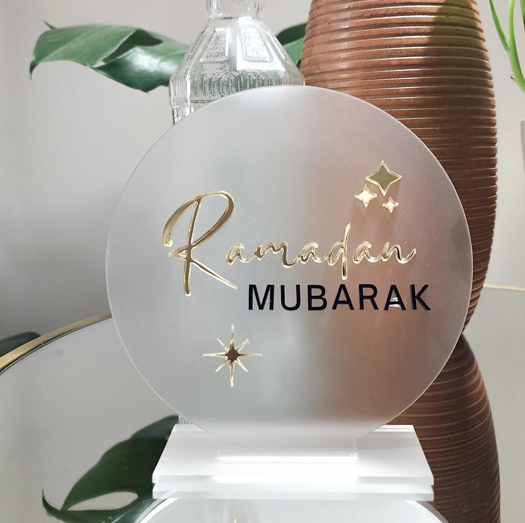 Dual-Sided Ramadan Mubarak - Eid Mubarak Acrylic Sign - image 4