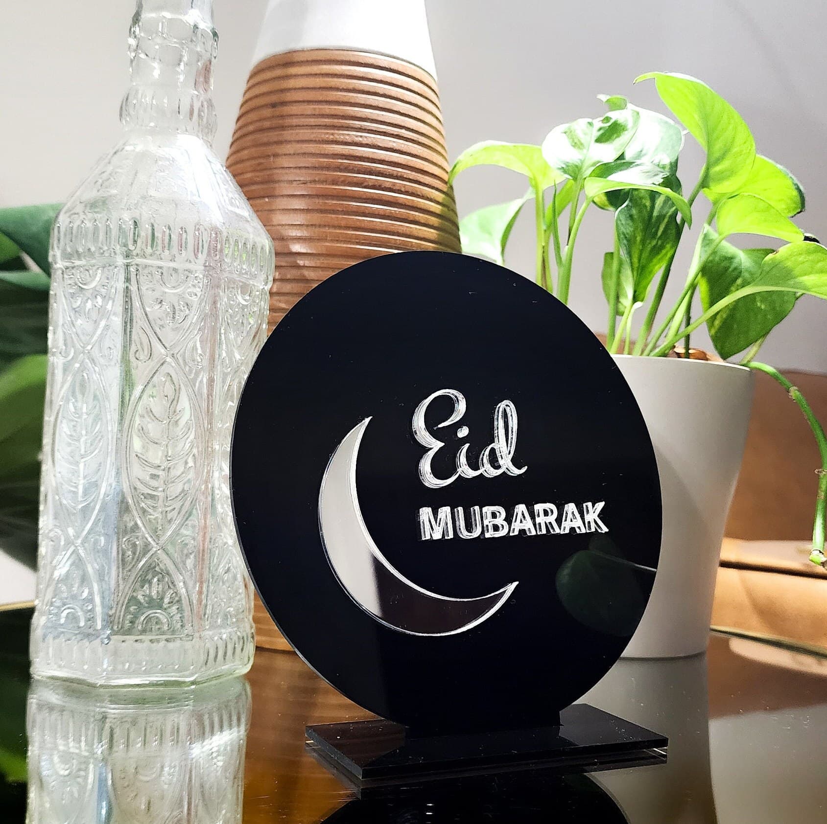 Dual-Sided Ramadan Mubarak - Eid Mubarak Acrylic Sign - image 3