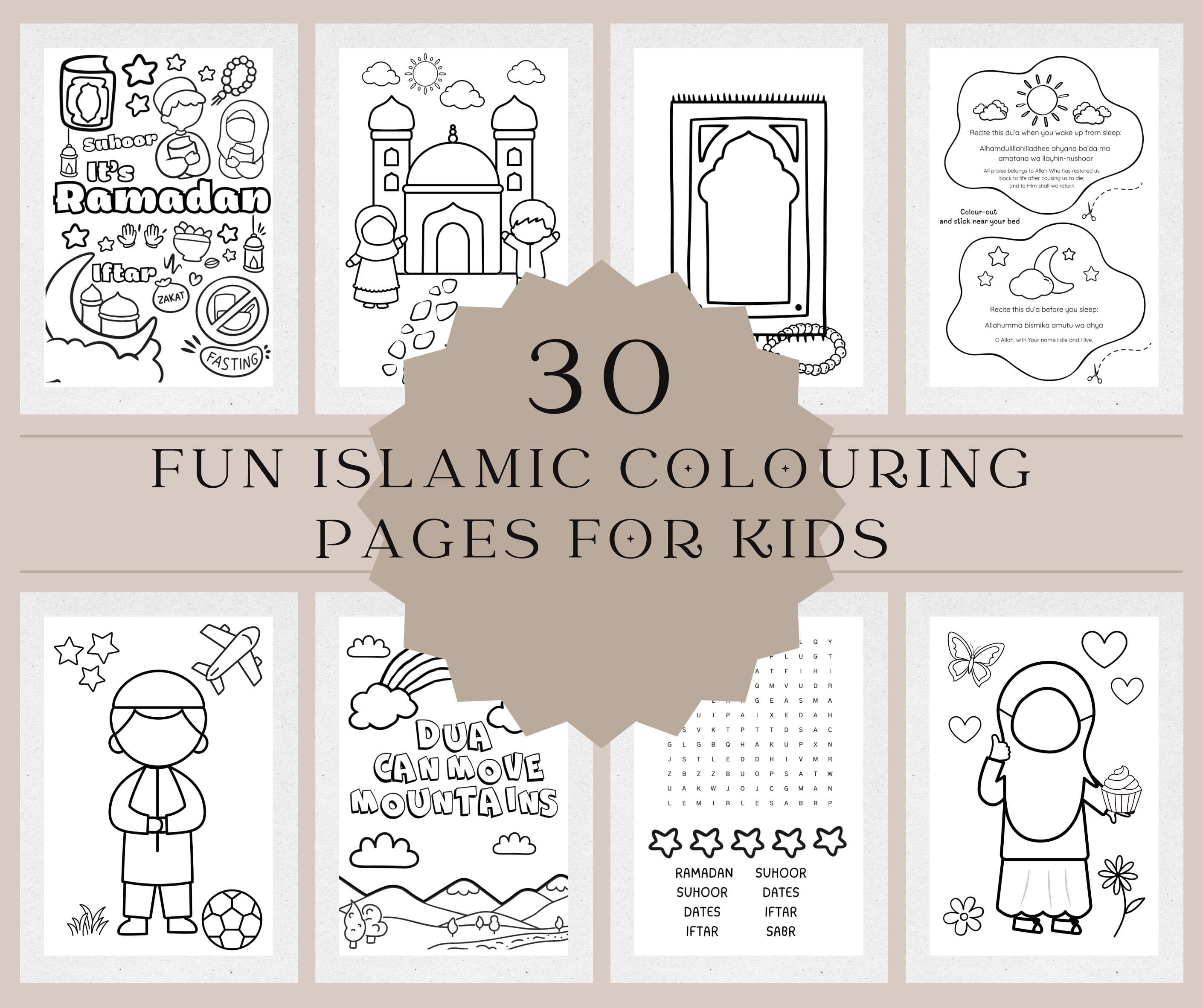50 Islamic Colouring & Activity Pages For Kids PDF