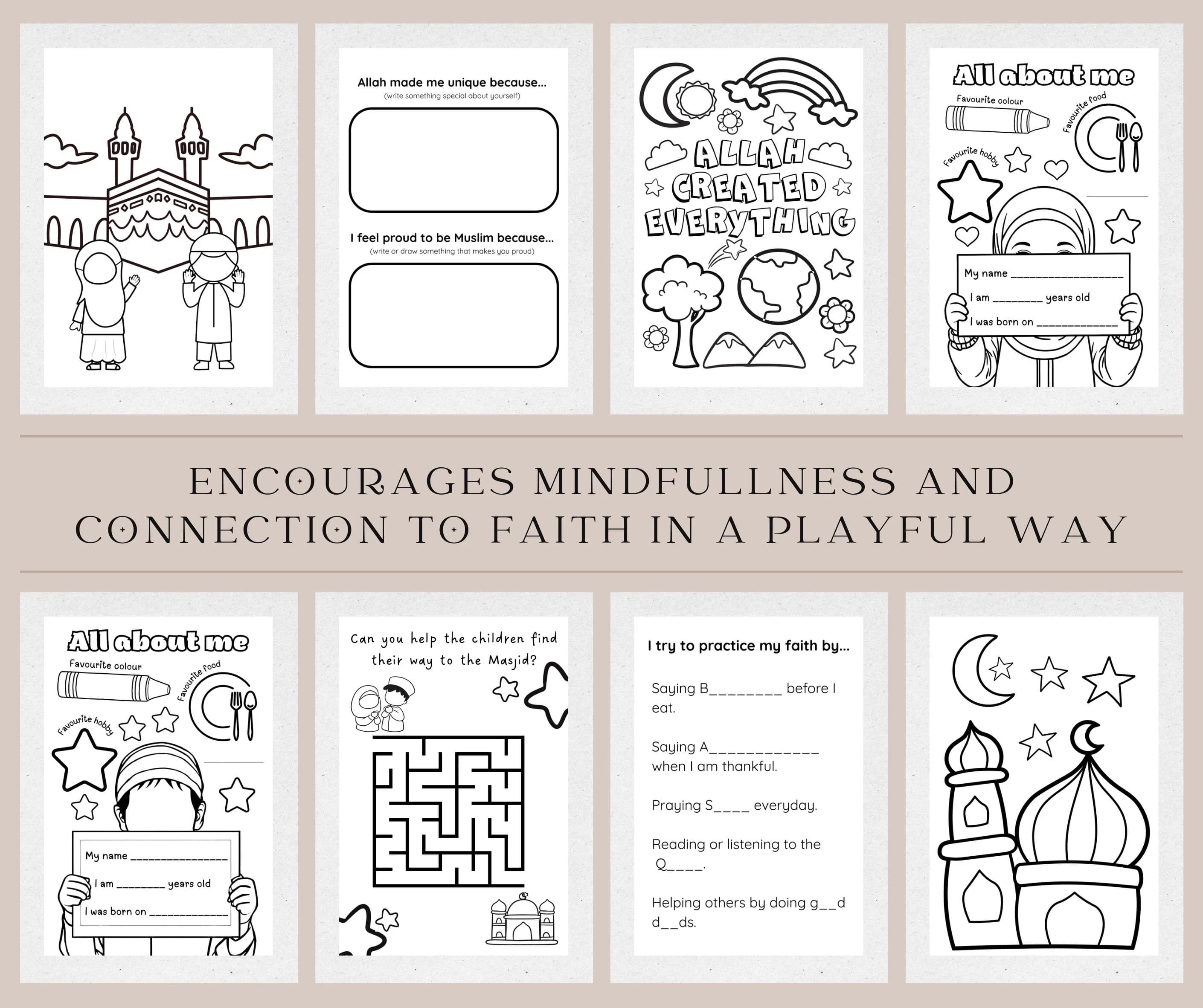 50 Islamic Colouring & Activity Pages For Kids PDF - image 3