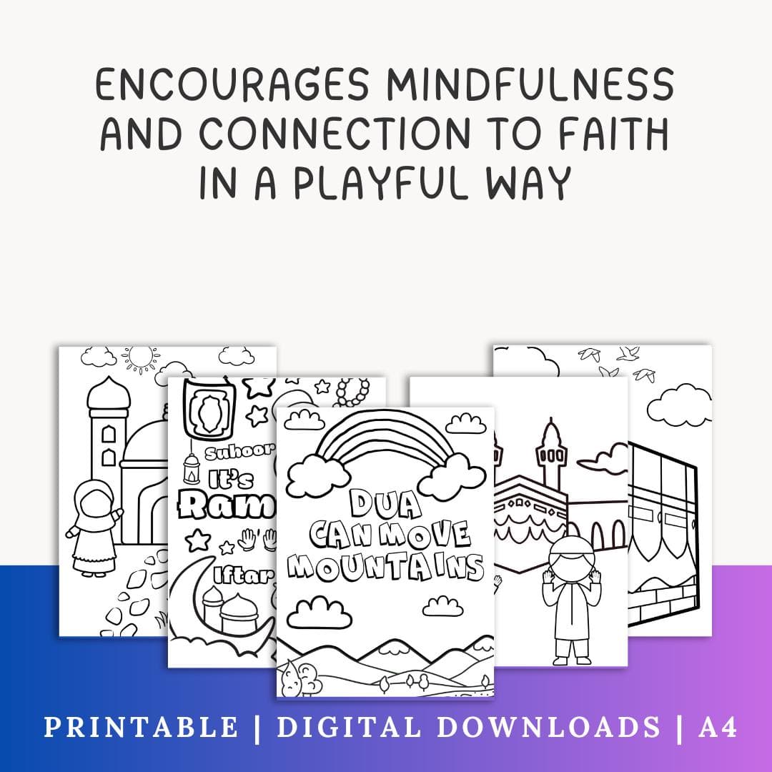 Islamic Kids Activity & Colouring Sheets – A4 Printable Bundle | Islam, Ramadan, Eid, Fun - image 4