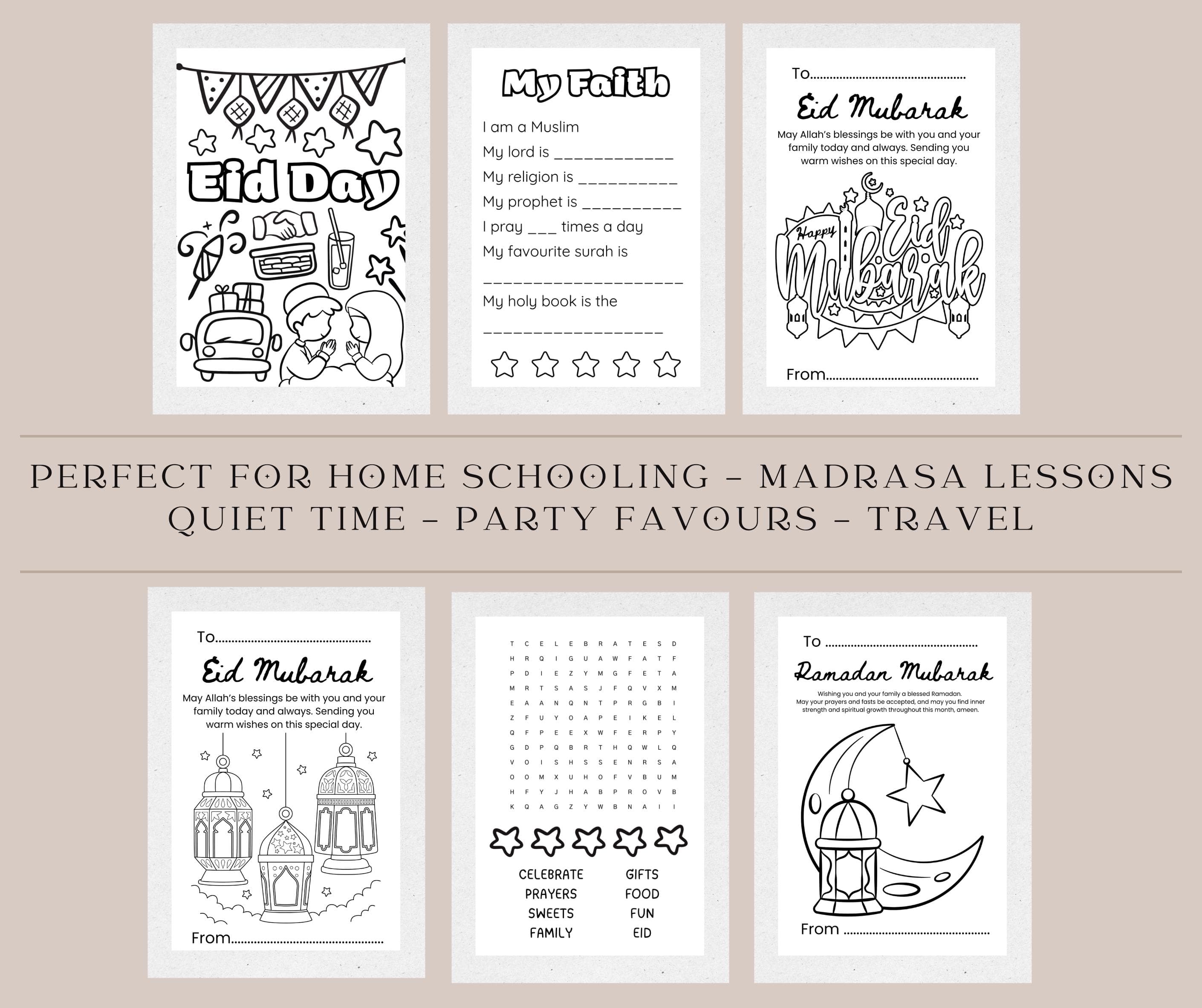 50 Islamic Colouring & Activity Pages For Kids PDF - image 4