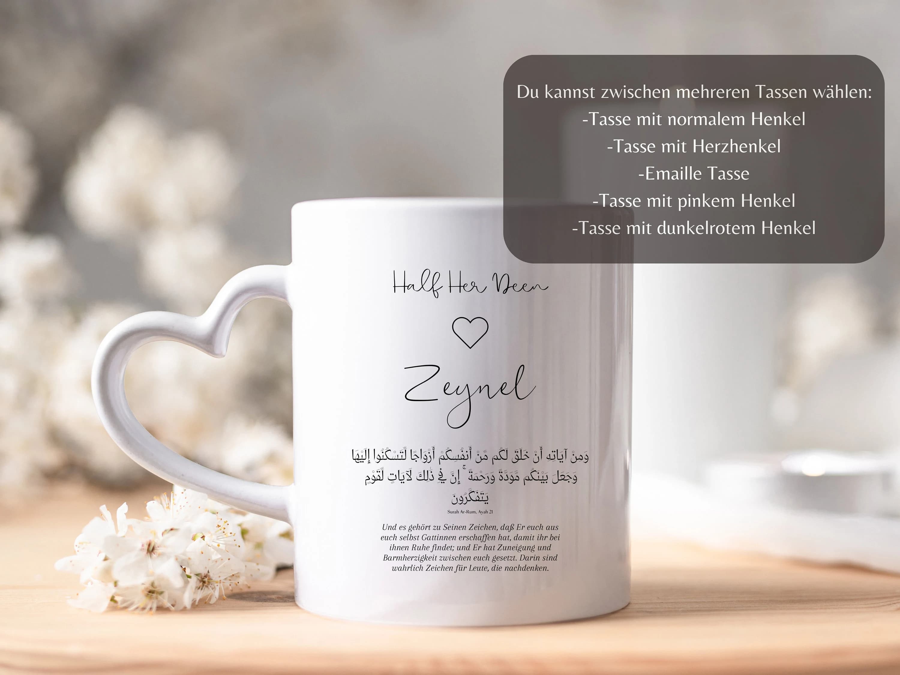 Islamisches Geschenk für Hochzeit, Geschenk für muslimisches Paar, Islamische Tasse für Pärchen, Nikah Geschenk, Personalisierte Tasse - image 3