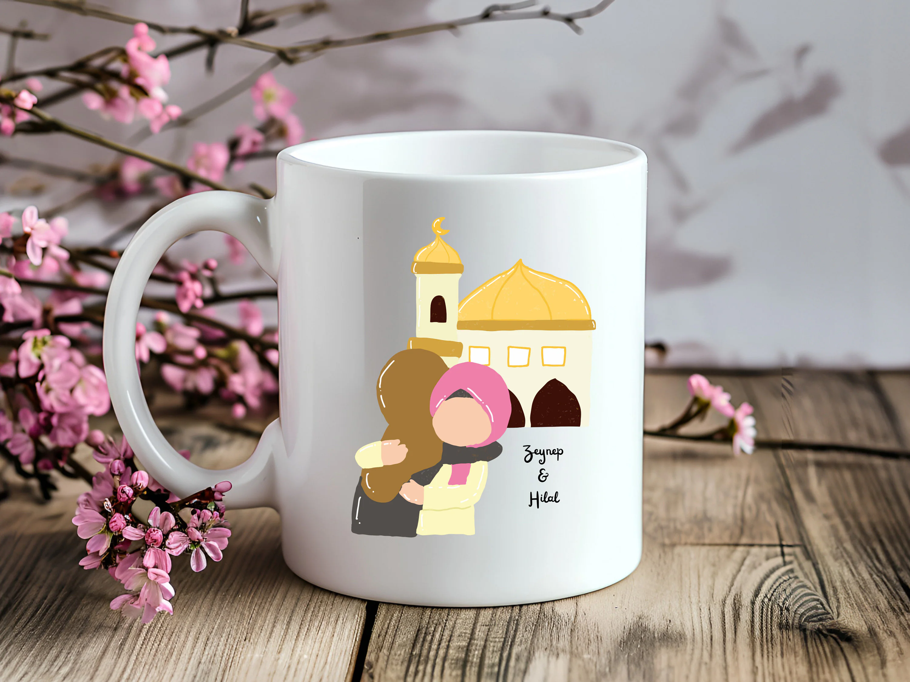 Geschenk für muslimische Freundin, Hijabi Tasse, Beste Freundinnen Tasse, Islamisches Geschenk für Freundin, Tasse mit zwei Freundinnen - image 5