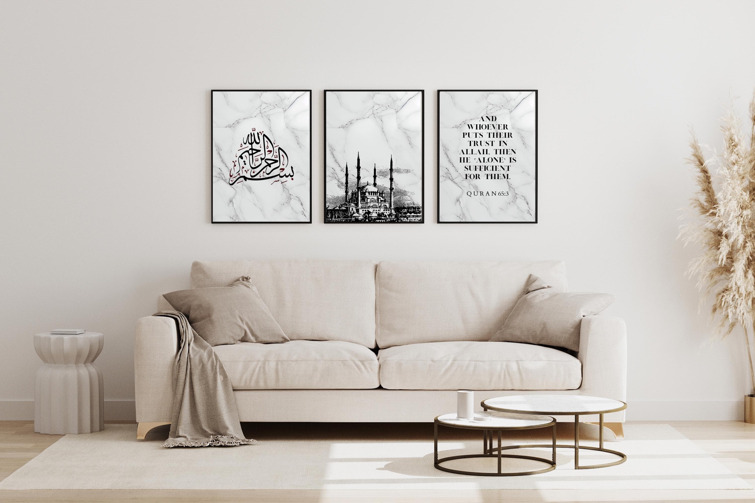 Islamisches Posterset Sabr Shukr Love - islamisches Geschenk für beste Freunde zum Umzug - image 4