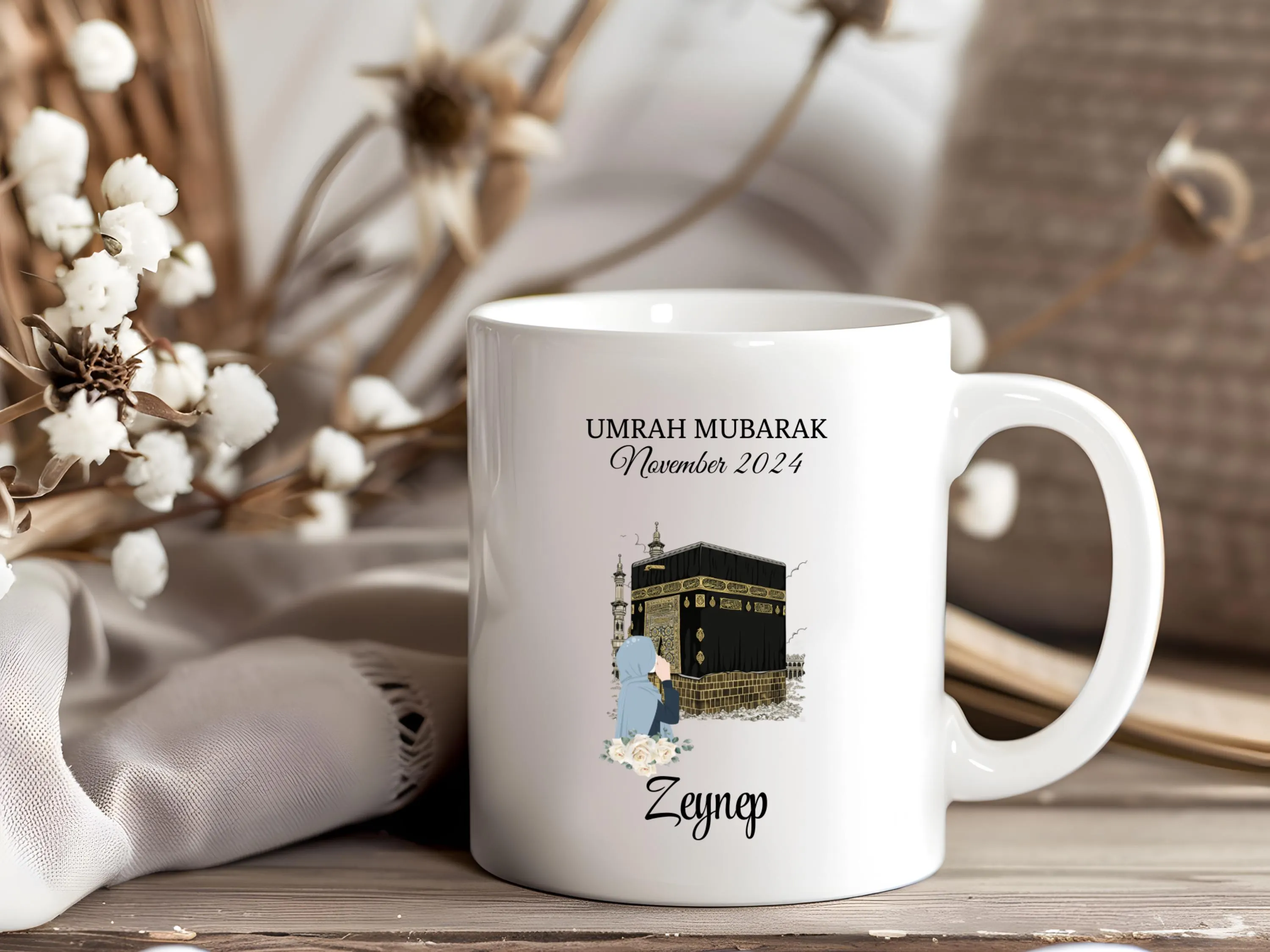 Umrah Mubarak Tasse für Frauen, Islamisches Geschenk für Umrah, Umrah Mubarak Geschenk, Tasse für Muslim, Pilgerfahrt Hac Umre Kupa - image 2