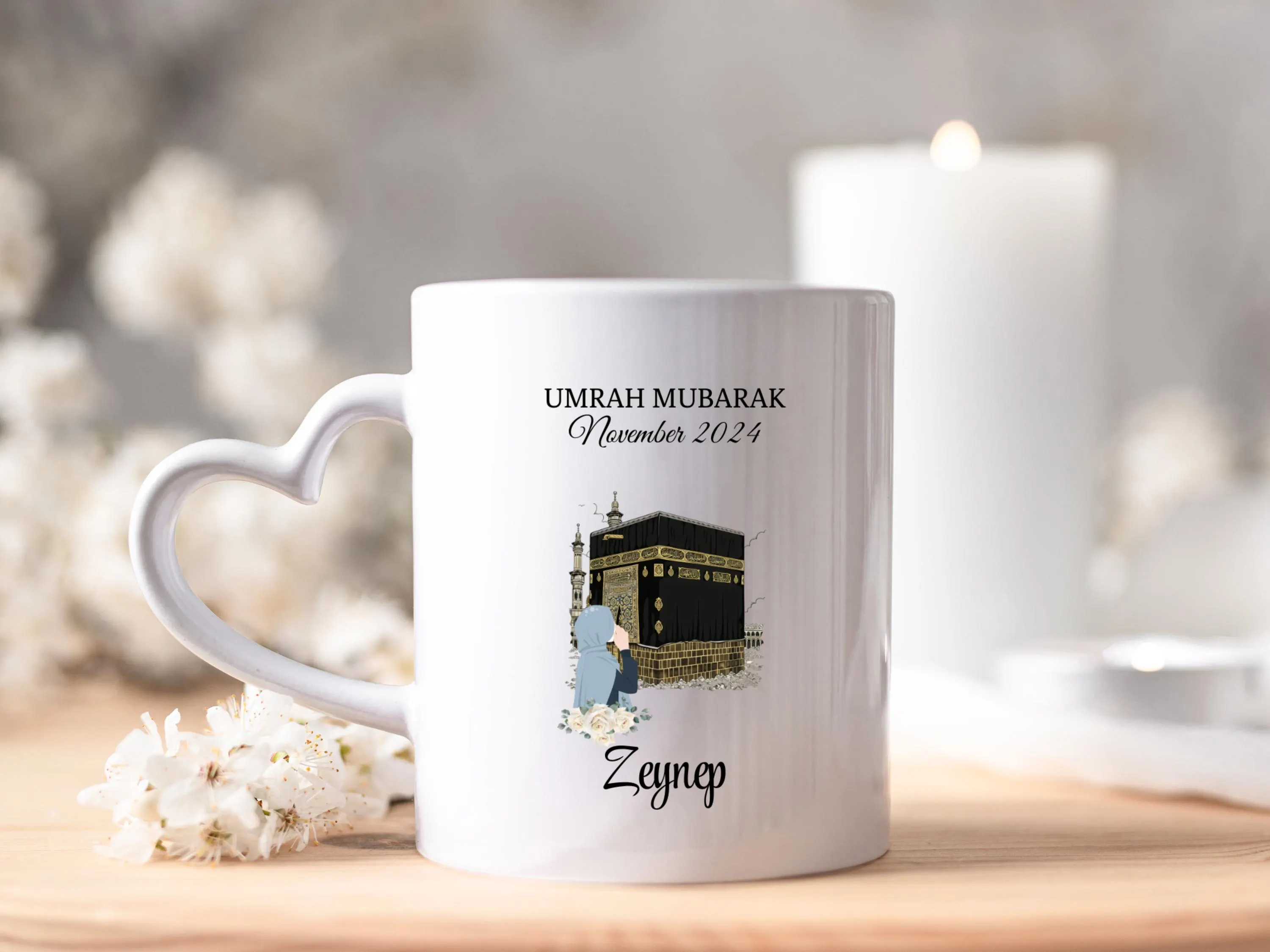 Umrah Mubarak Tasse für Frauen, Islamisches Geschenk für Umrah, Umrah Mubarak Geschenk, Tasse für Muslim, Pilgerfahrt Hac Umre Kupa - image 3