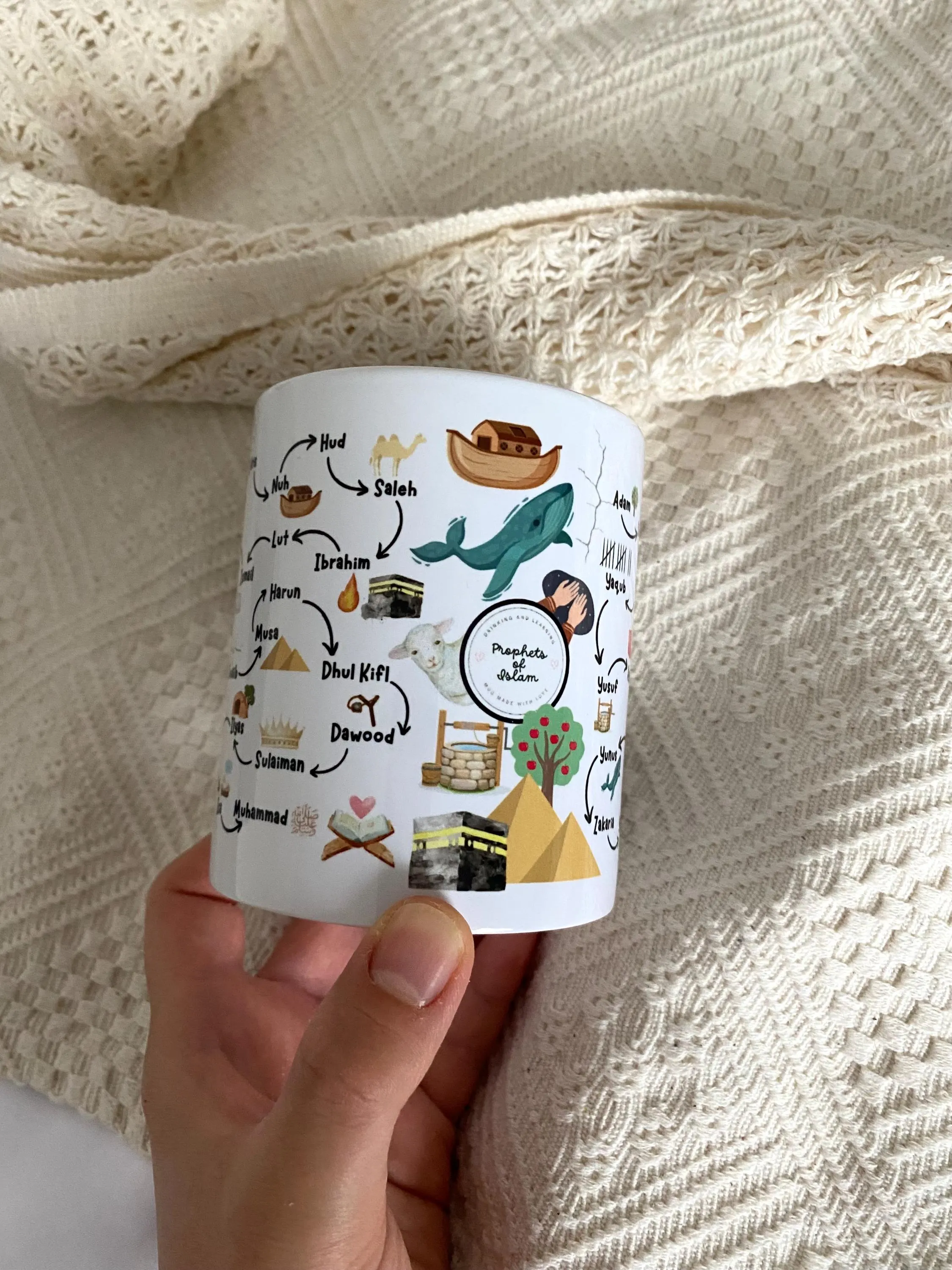25 Propheten Tasse für Kinder, islamisches Geschenk für Kinder, Tasse für Muslim, Kindertasse islamisch, Propheten des Islam Geschenk - image 4