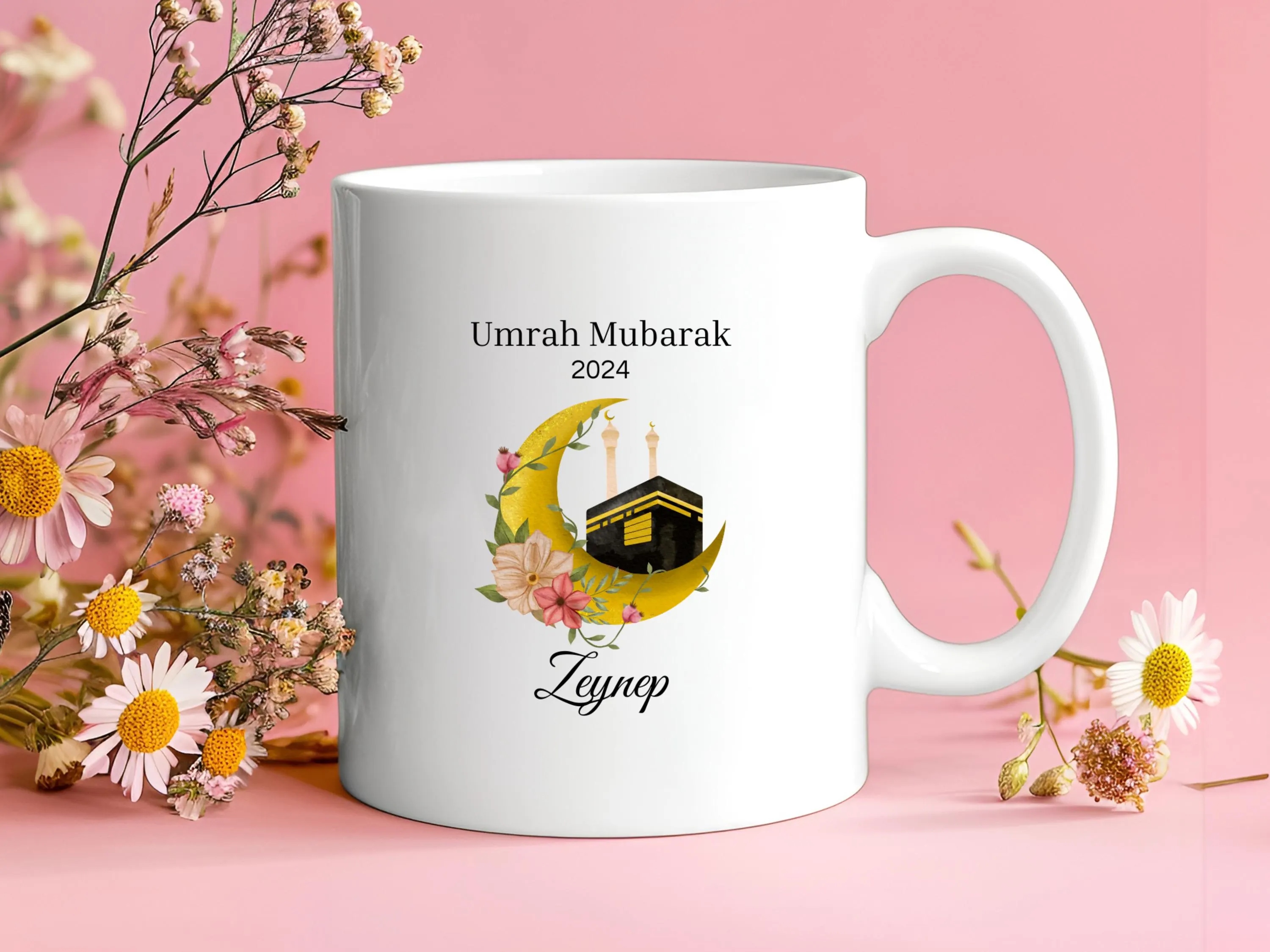 Umrah Tasse, Islamisches Geschenk für Umrah, Personalisierte Tasse für Umrah, Umre Bardagi, Kaaba Tasse, Kaaba Geschenk für Muslim - image 3