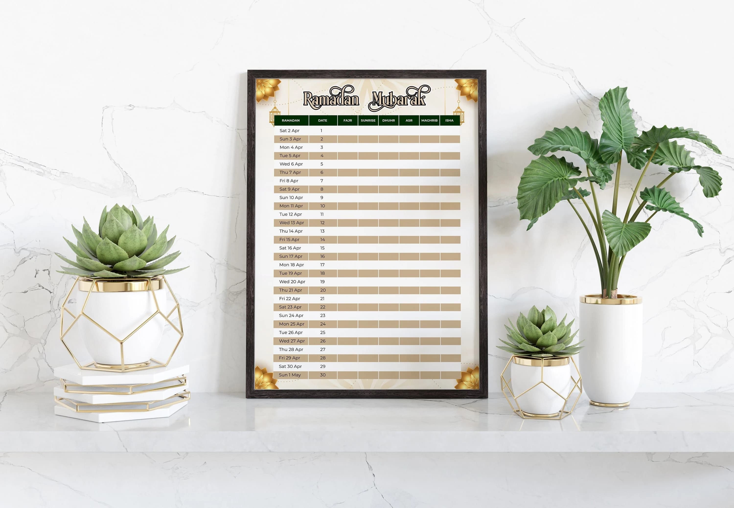 Salah Tracker, Ramadan Printable, Countdown to Eid, Ramadan Duas, Fasting Duas, Suhoor & Iftar Time, Ramadan Calendar, Ramadan Decoration