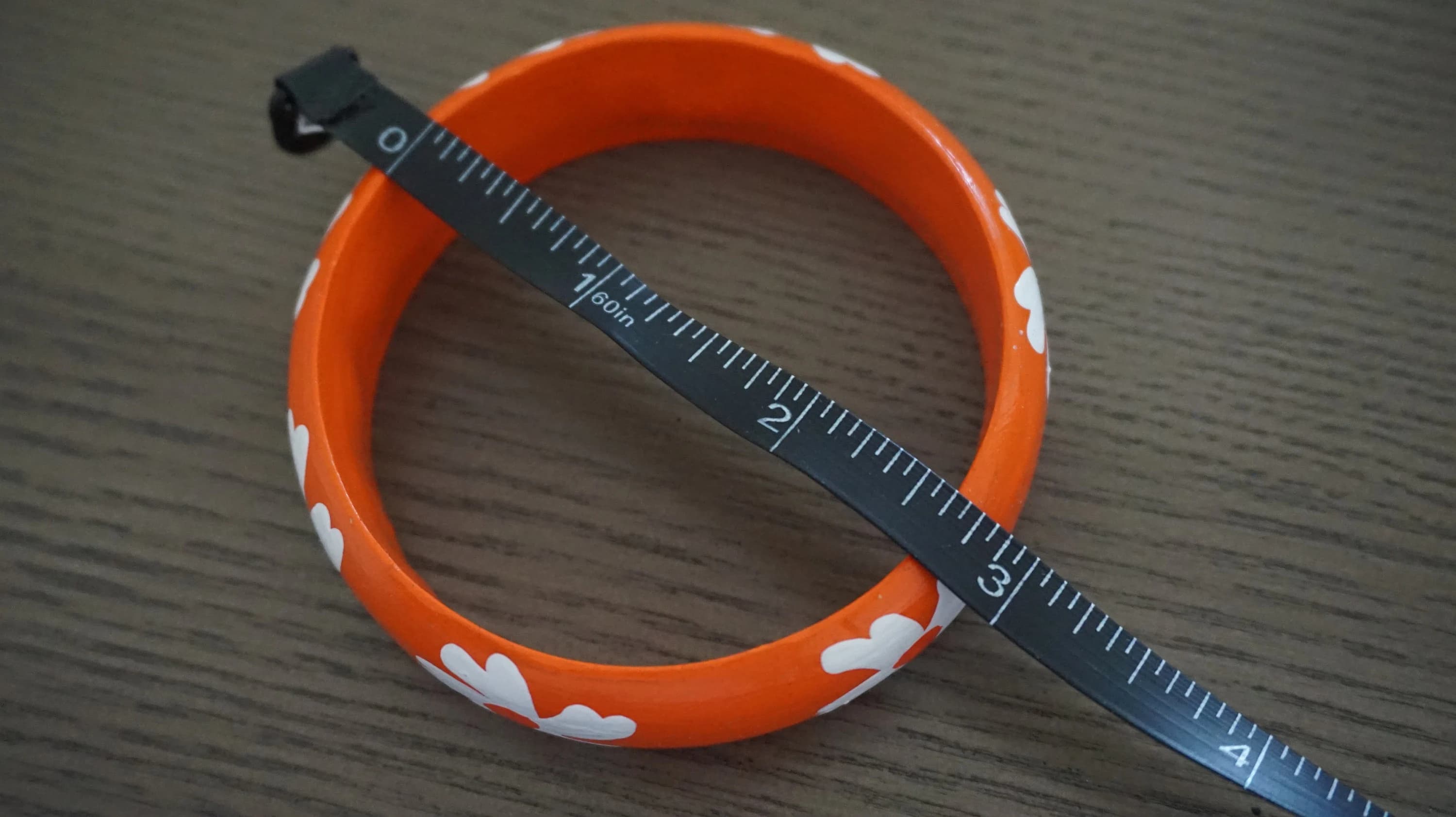 Wood bracelet, wooden bracelet, Jasmine flower bracelet, Orange bangles, Orange bracelet, Gift for her, Gifts for women, Mothers day gift - image 2
