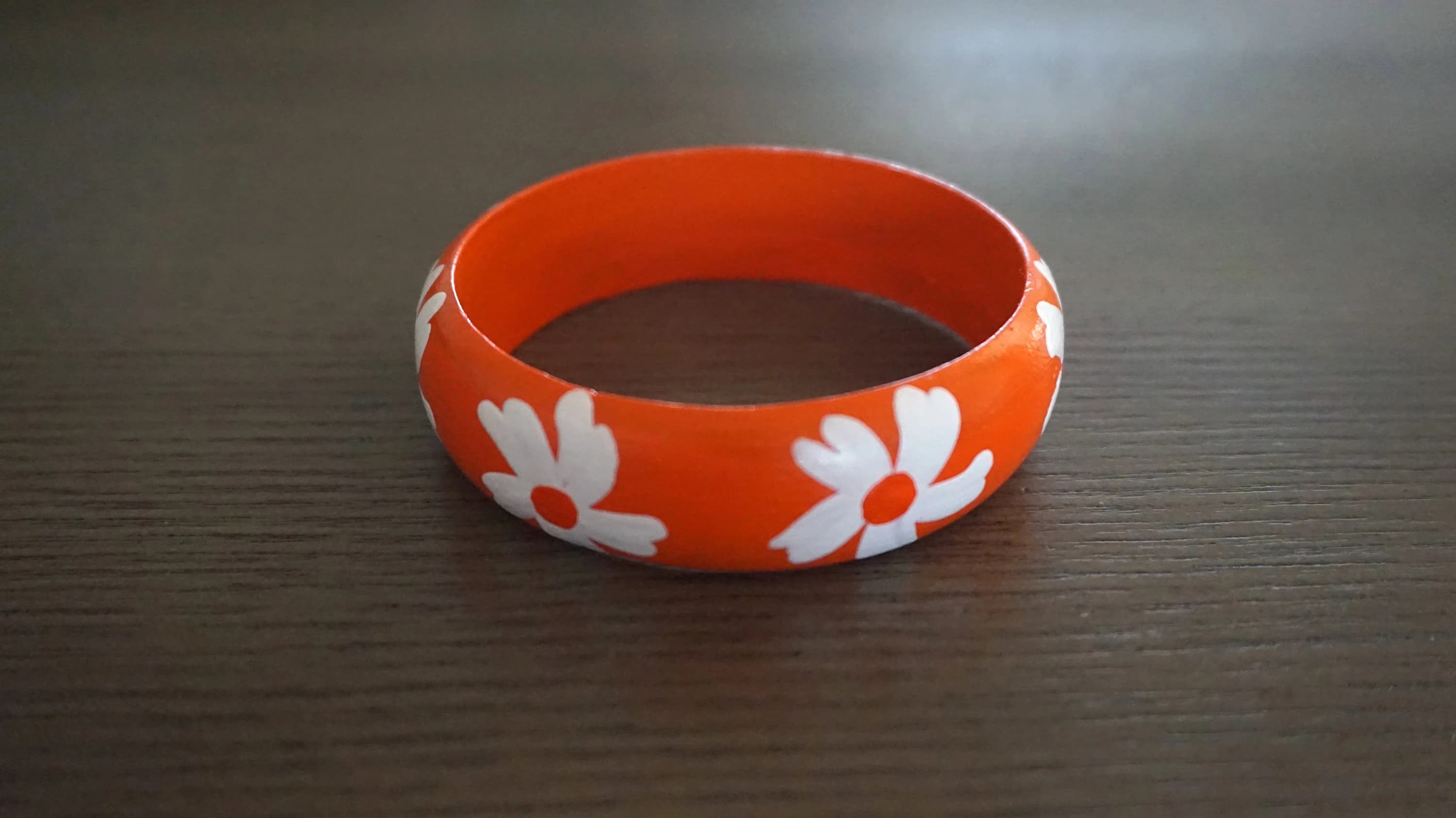Wood bracelet, wooden bracelet, Jasmine flower bracelet, Orange bangles, Orange bracelet, Gift for her, Gifts for women, Mothers day gift - image 3