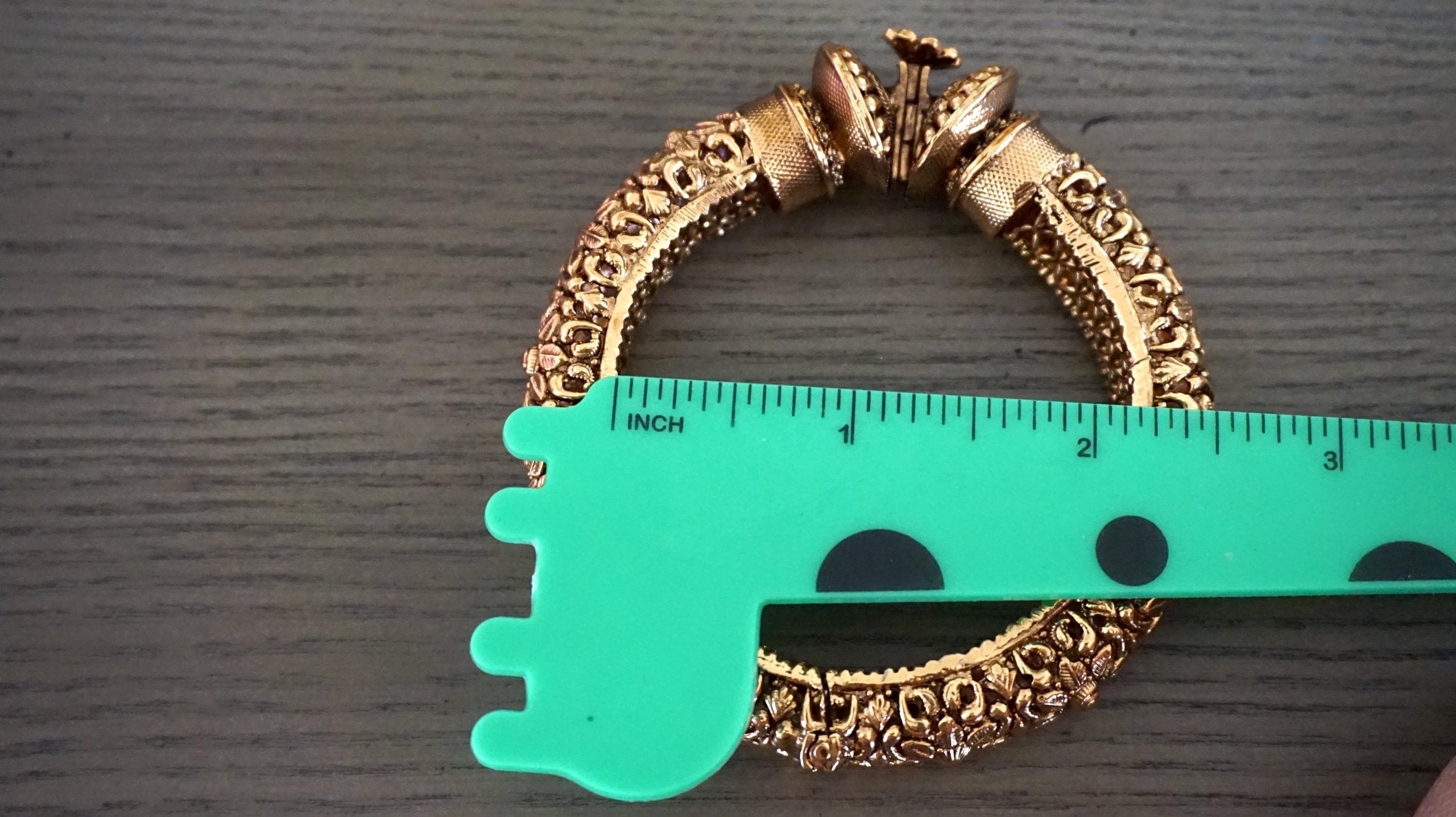 Gold plated bangles / Antique kada / Golden bangles / Gift for her / Indian kada / Gifts for women / Indian jewelry / Matte gold bangles - image 3