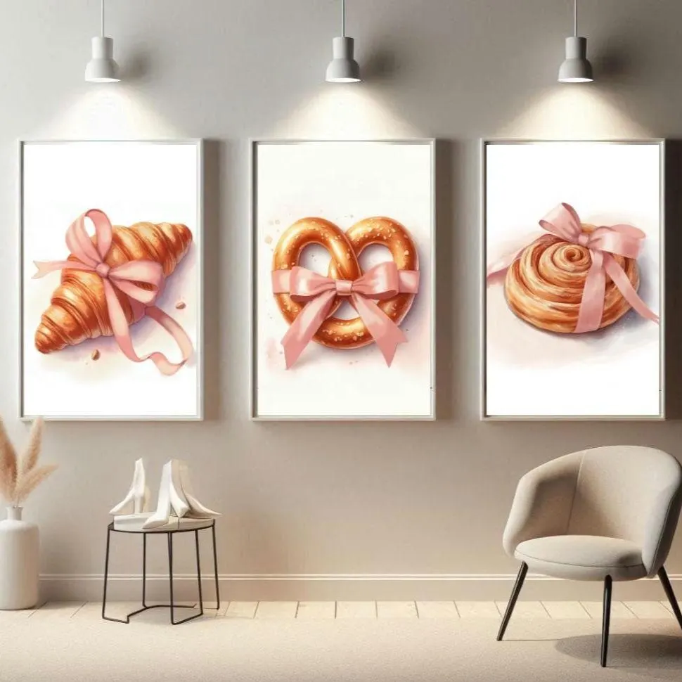 Pastry Watercolor Print Set | Kitchen Bakery Art (Digital Download)