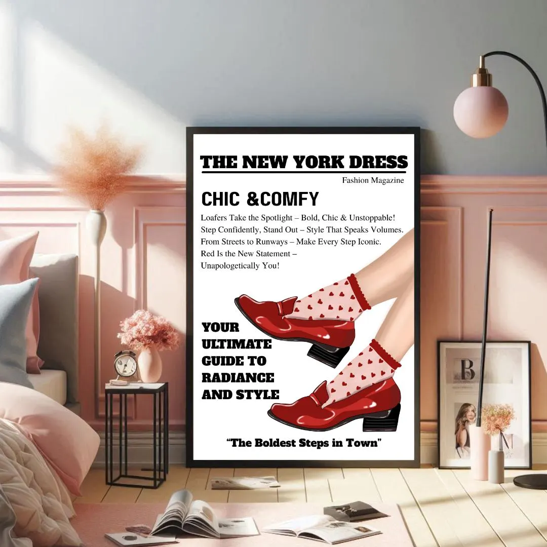 Red Loafers Fashion Print – NYC Editorial Style (Digital Download) - image 3