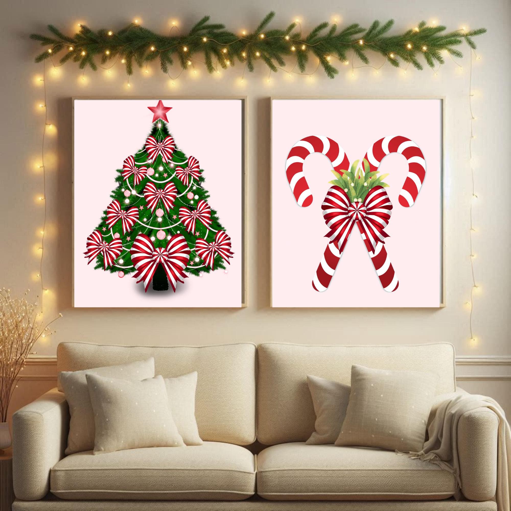 Coquette Christmas Bow Art Print Set – Holiday Wall Decor (Digital Prints) - image 4